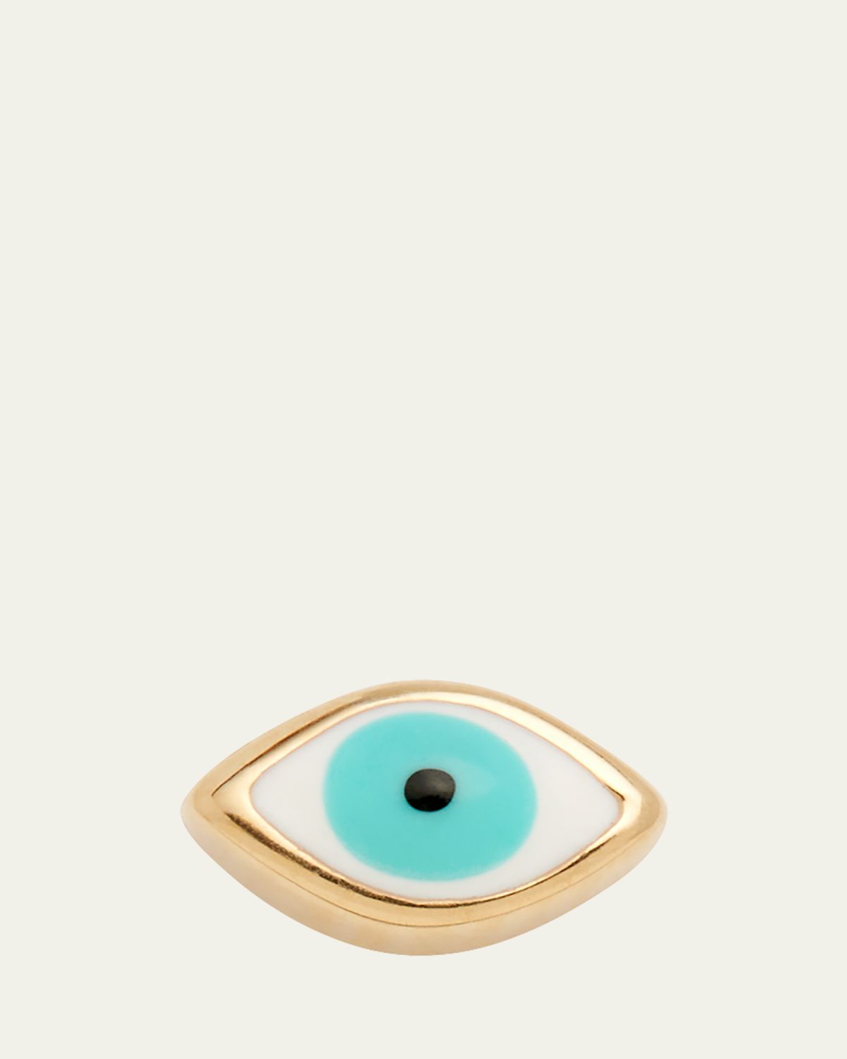 Sydney Evan 14K Gold Enamel Evil Eye Stud Earring, Single