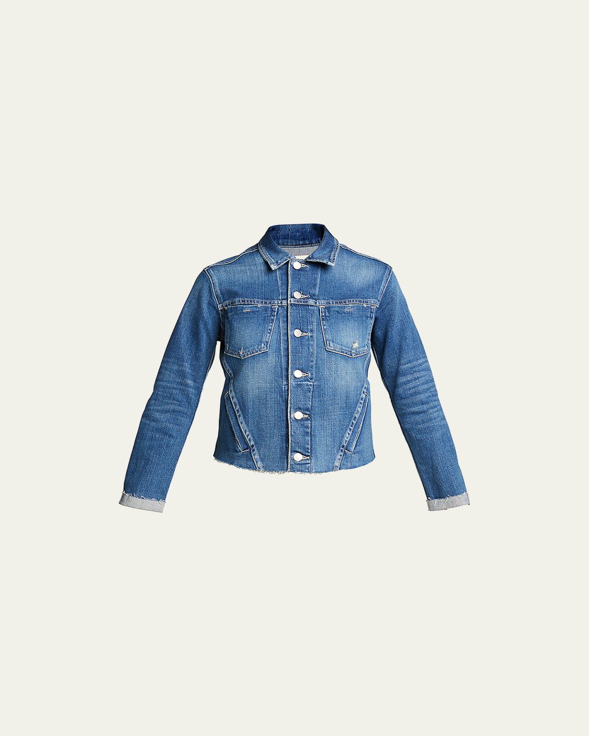 L 'Agence Janelle Slim Raw-Edge Jacket