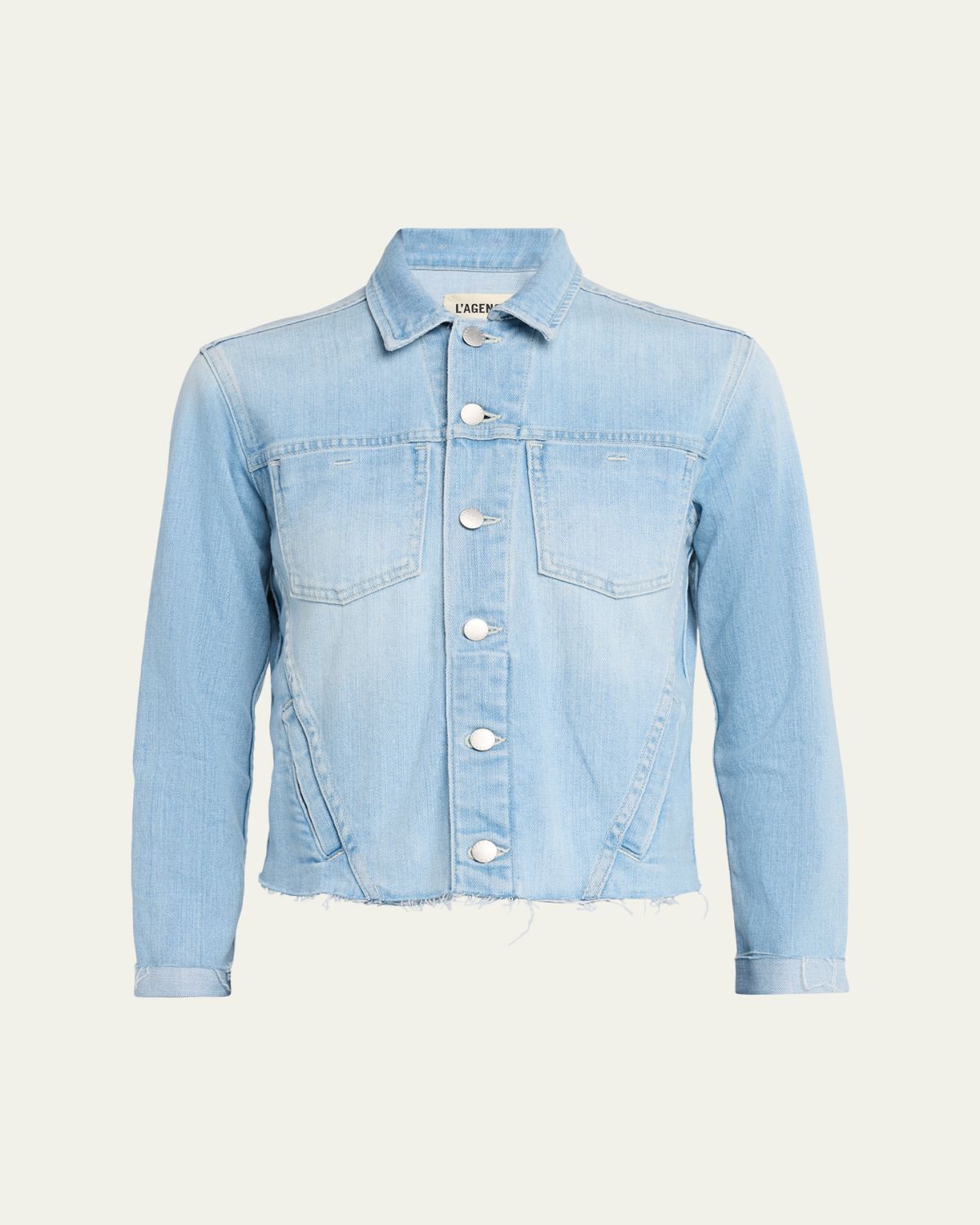 L'Agence Janelle Slim Raw-Edge Jacket