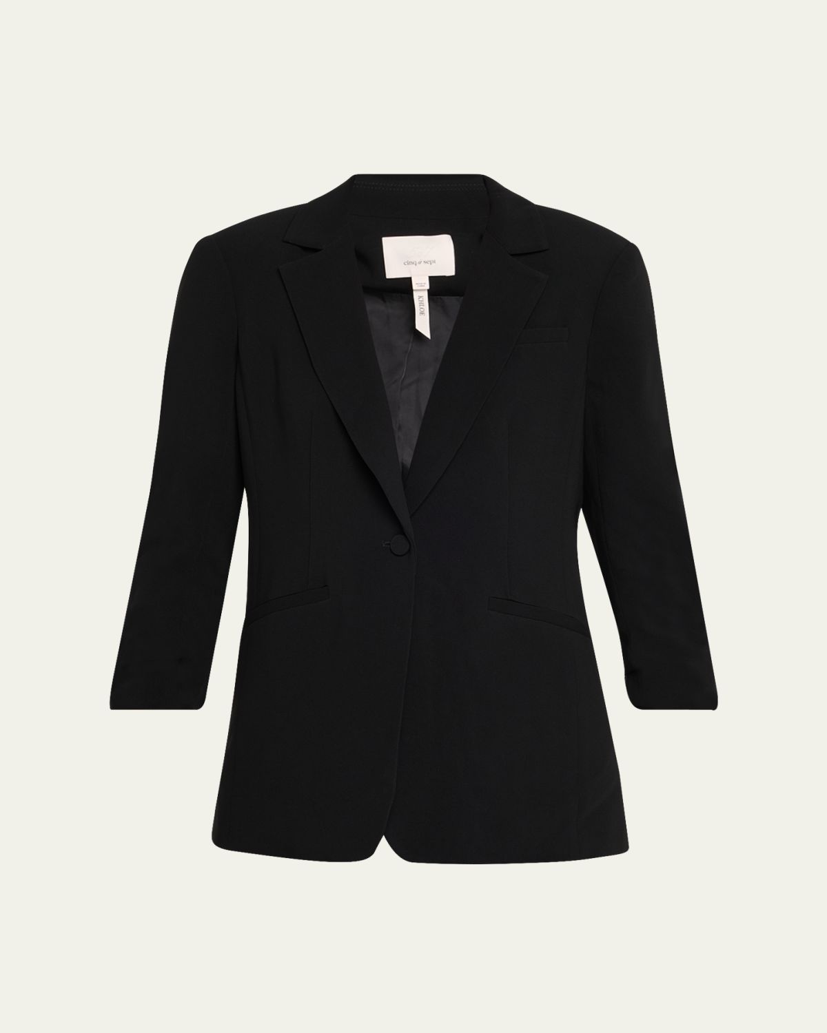 Cinq a Sept Khloe Crepe 3/4-Sleeve Blazer