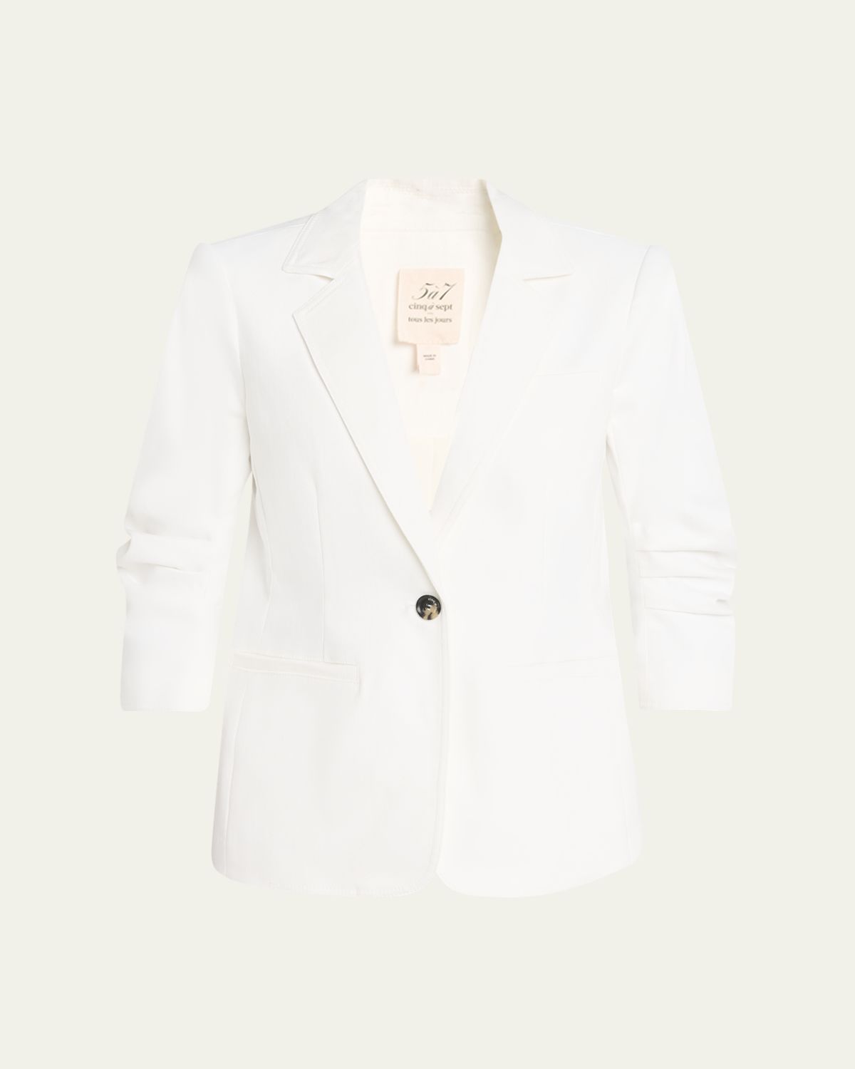 Cinq a Sept Khloe Crepe 3/4-Sleeve Blazer