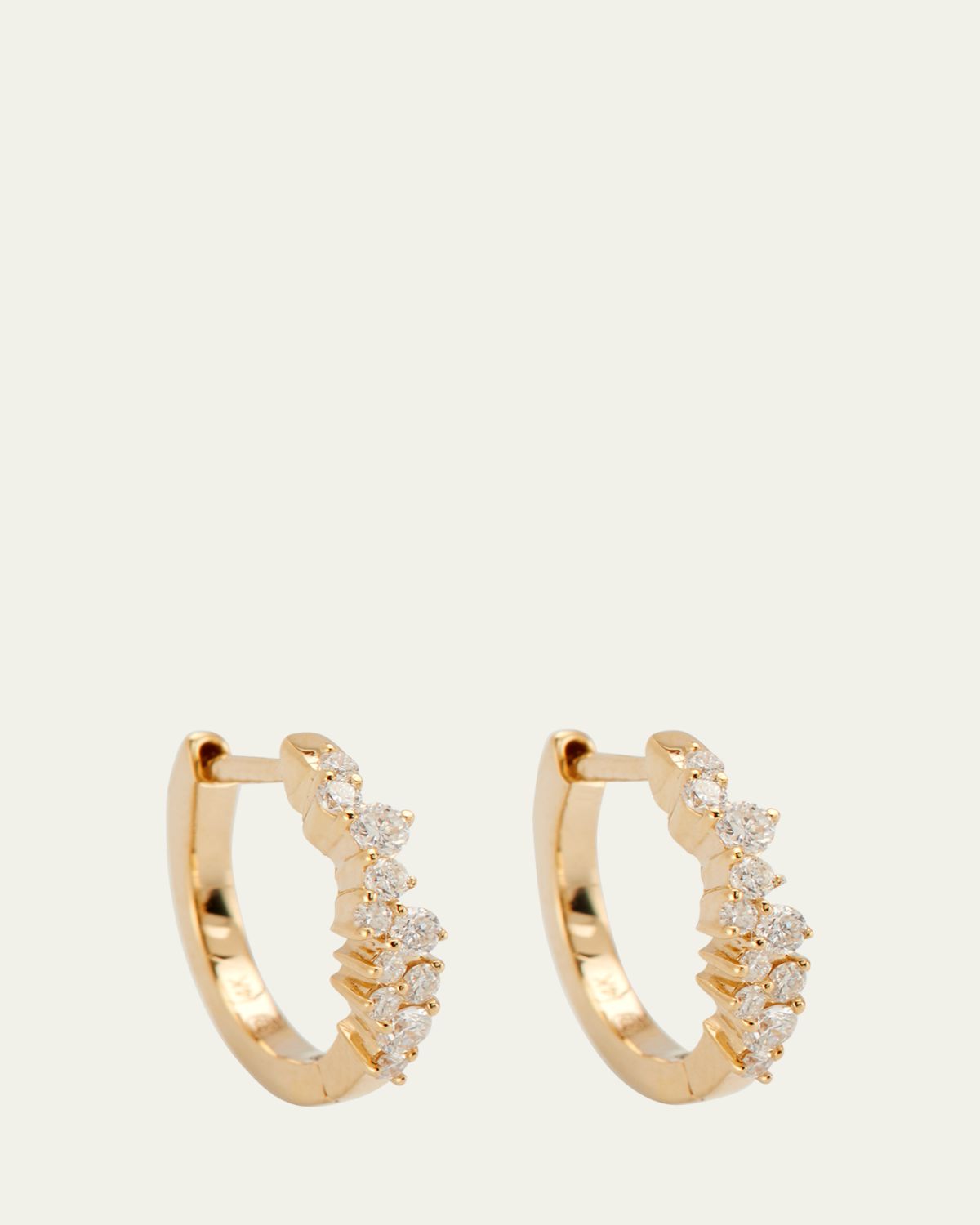 Sydney Evan 14k Gold Diamond Huggie Hoop Earrings