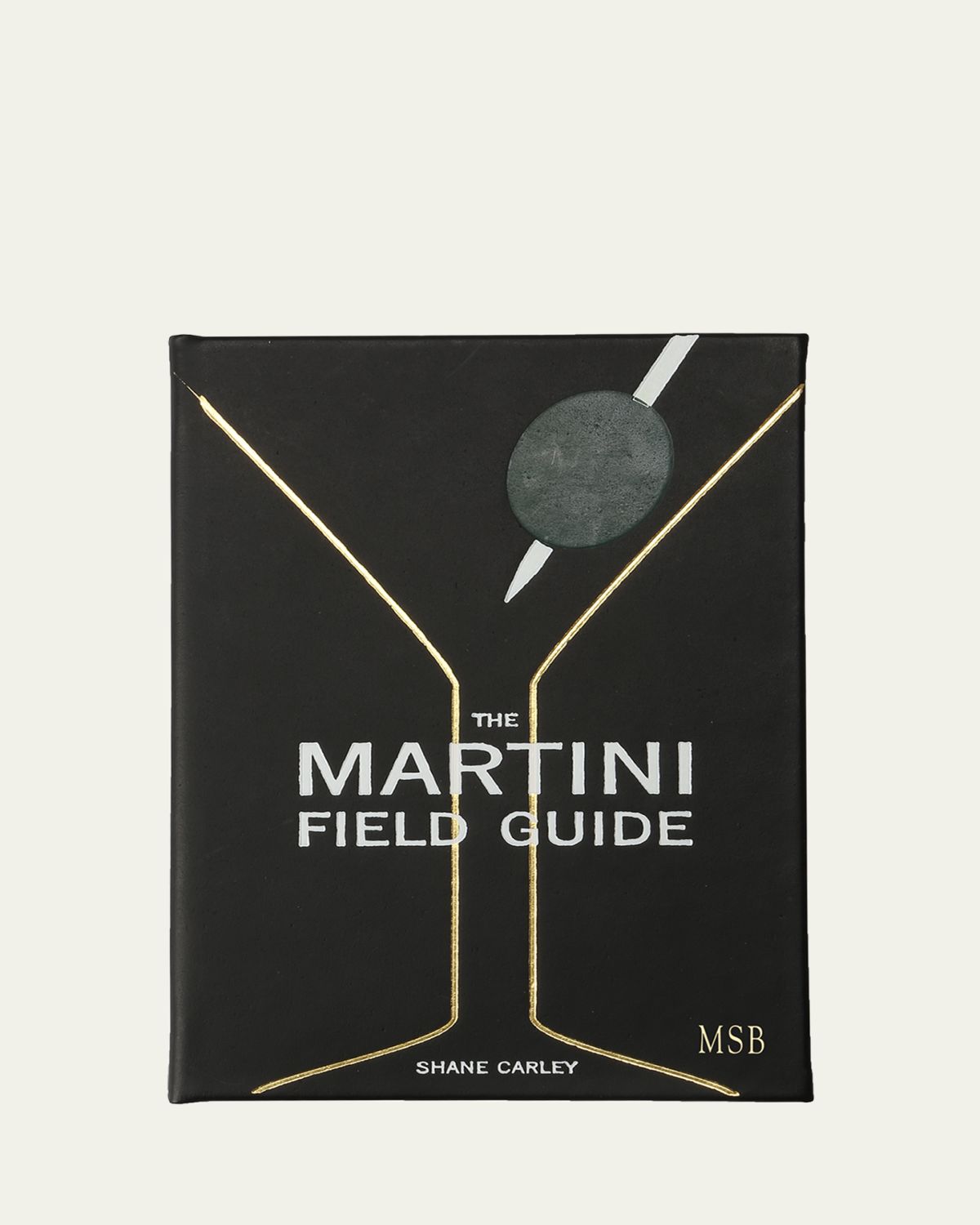 Graphic Image "Martini Field Guide" Leather Bound Book, Personalized