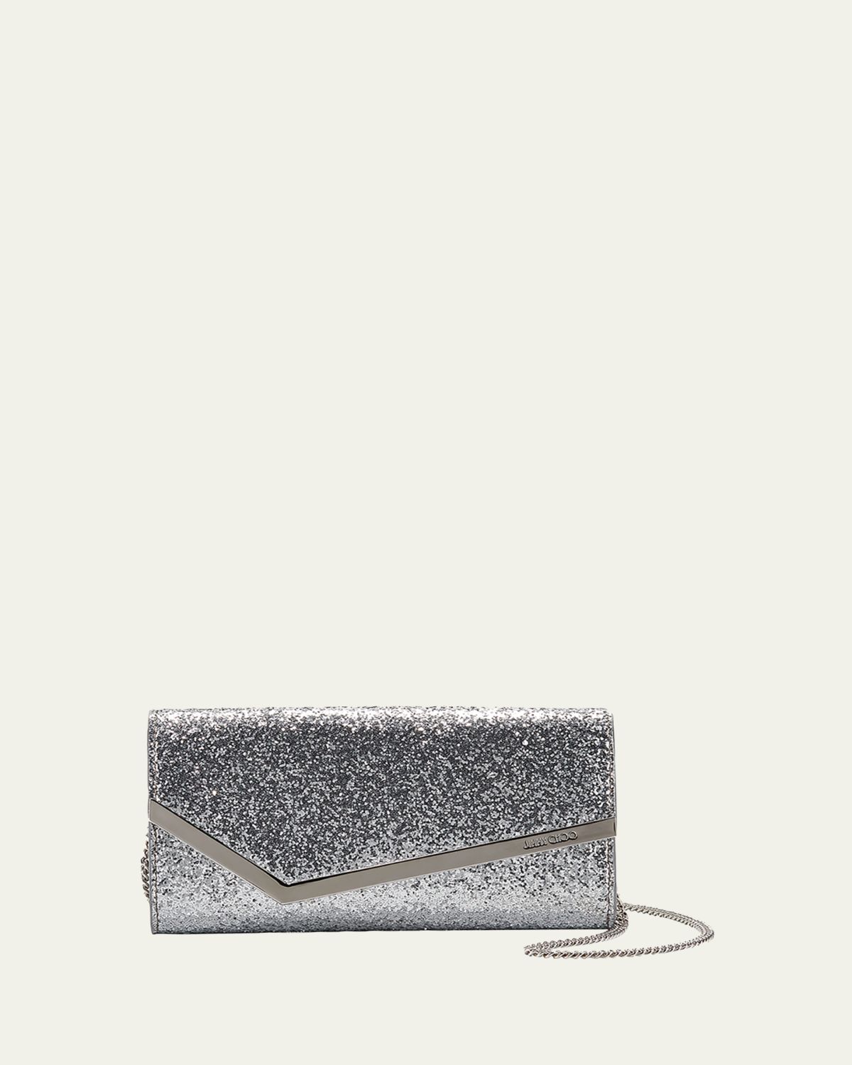 Jimmy Choo Emmie Glittered Leather Clutch Bag | Thumbnail 3 Jimmy Choo Emmie Glittered Leather Clutch Bag | Thumbnail 3