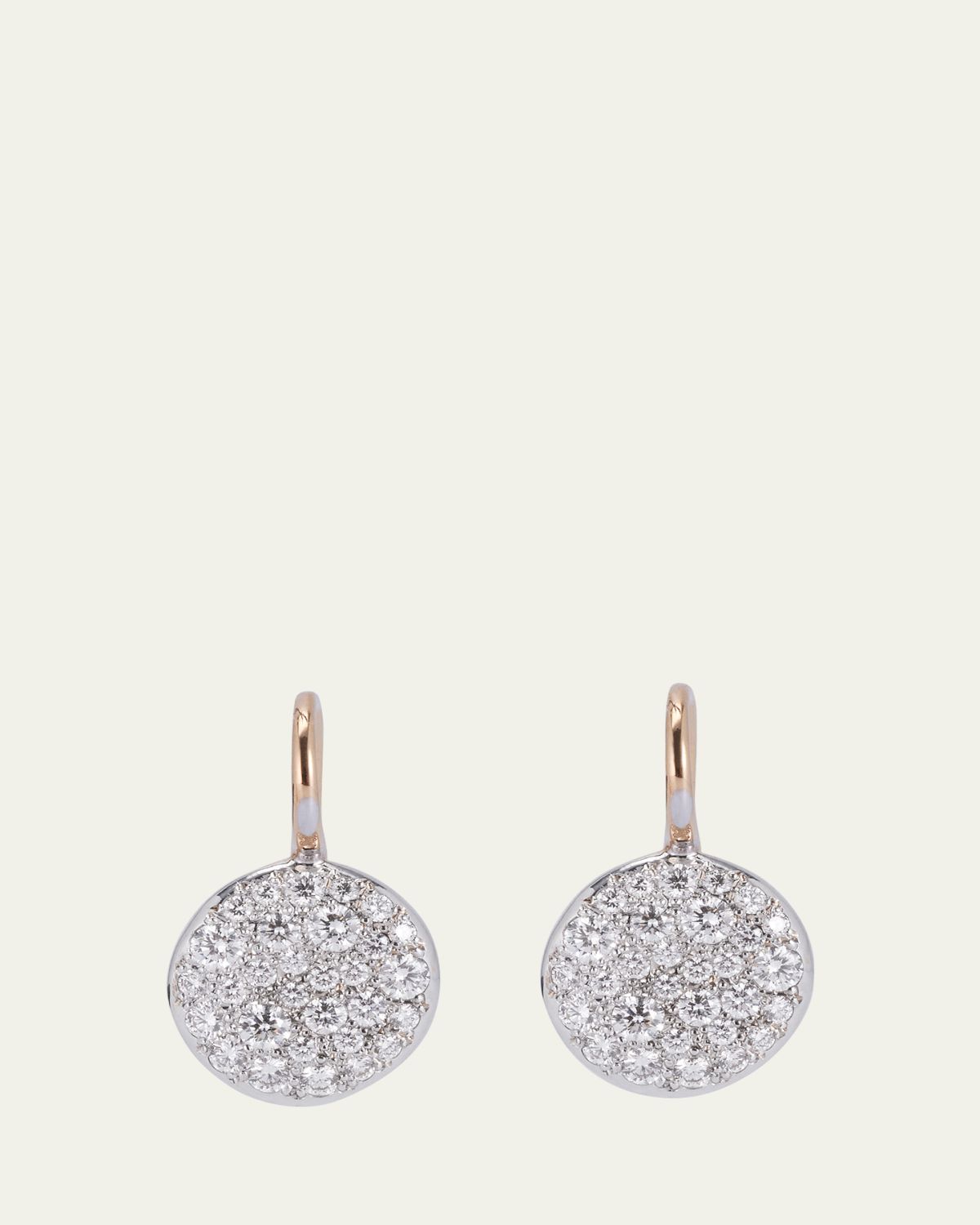 Pomellato Sabbia White Pave Diamond Earrings, 0.78 TCW