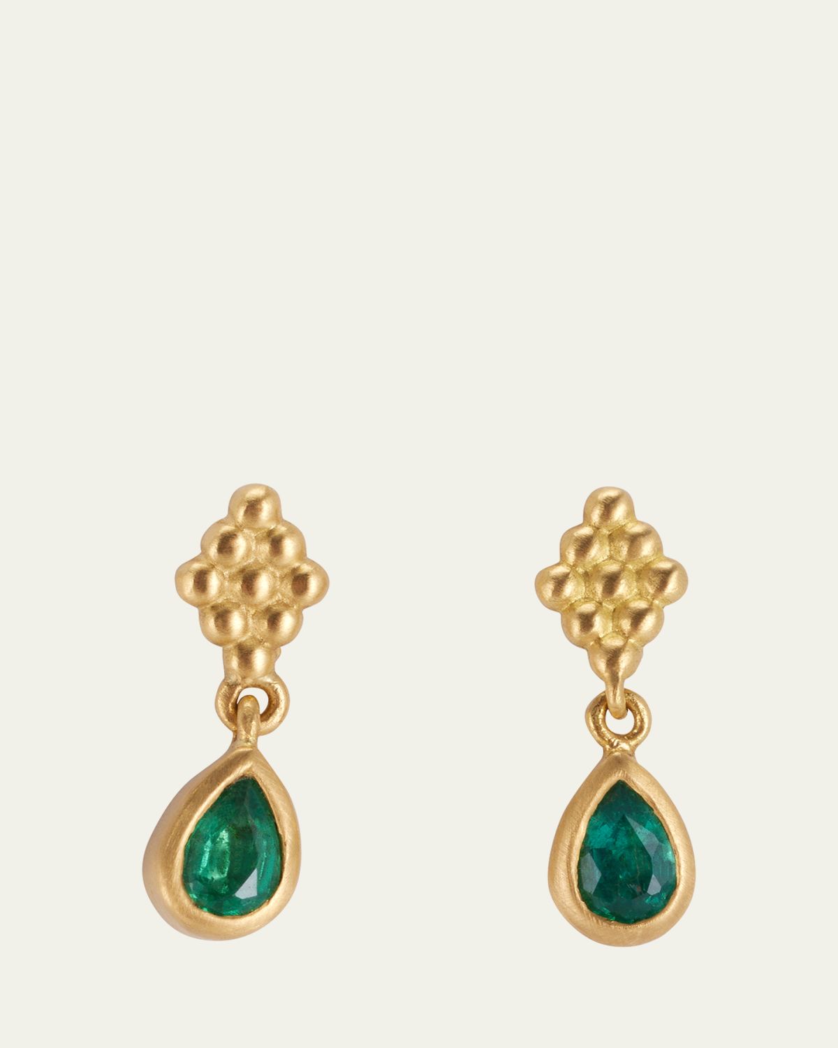 Prounis Jewelry Small Emerald Nona Earrings