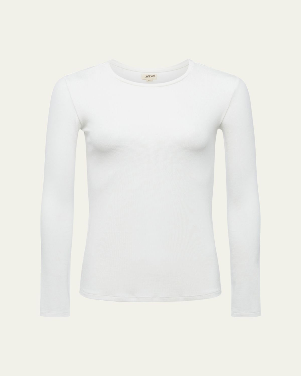 L'Agence Tess Long-Sleeve Crewneck Tee