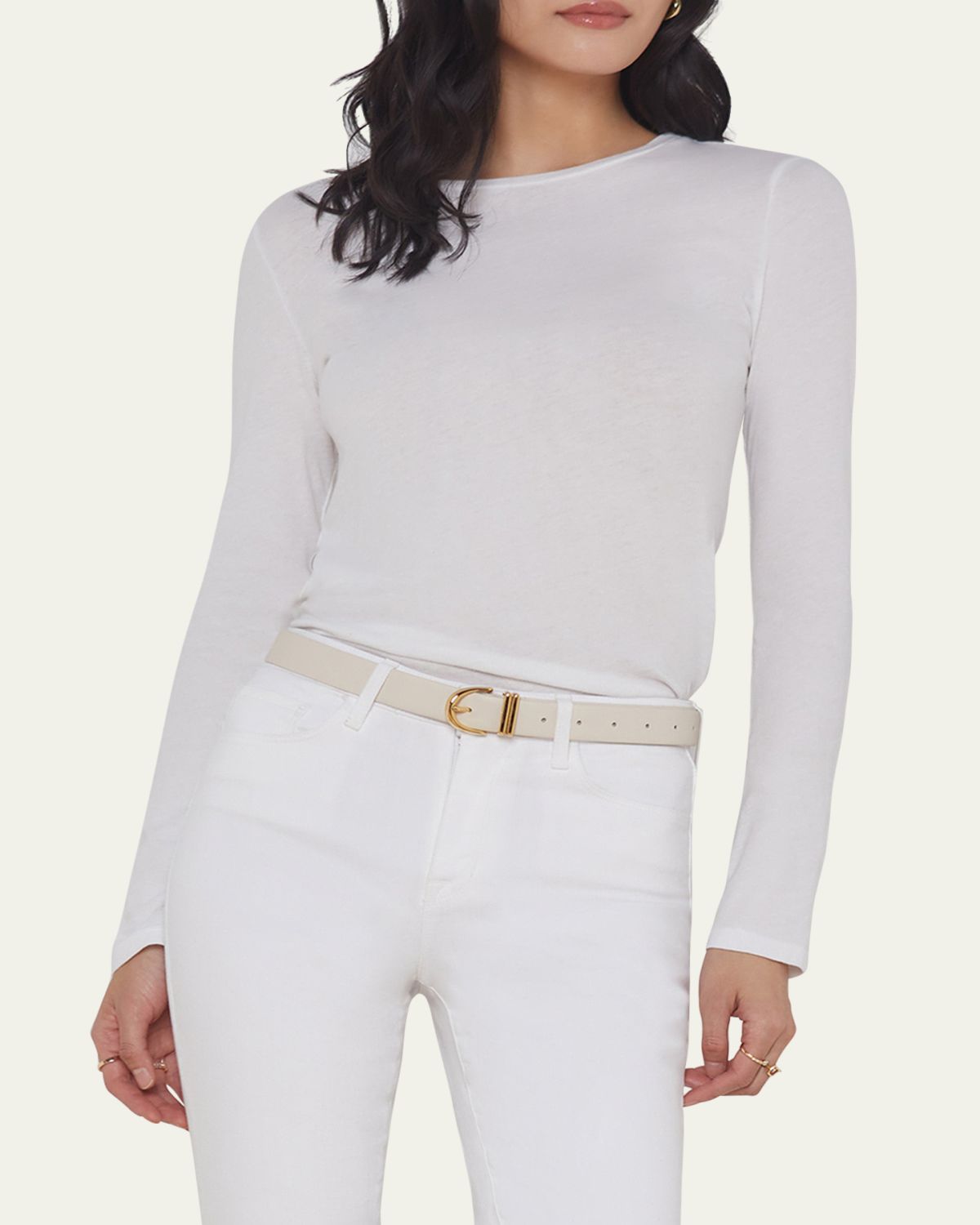 L'Agence Tess Long-Sleeve Crewneck Tee | Thumbnail 5