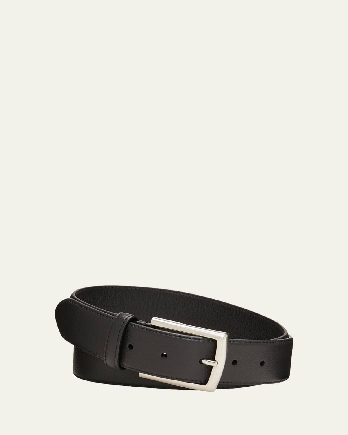 Simonnot Godard Men 's Luma Matte Leather Belt
