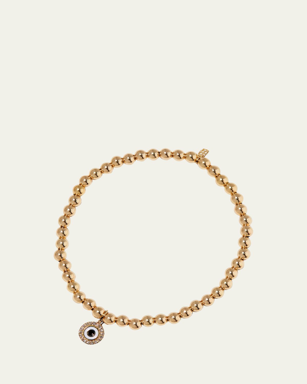 Sydney Evan 14k Gold 4mm Bead & Diamond Evil Eye Bracelet | Thumbnail 5 Sydney Evan 14k Gold 4mm Bead & Diamond Evil Eye Bracelet | Thumbnail 5