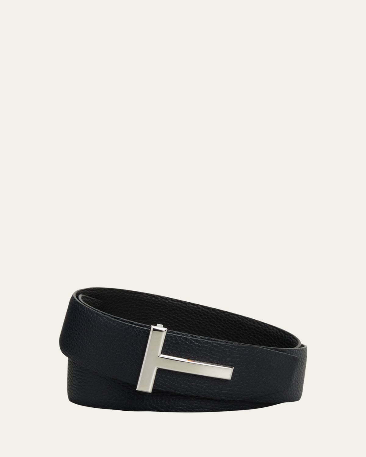 TOM FORD Men's Signature T Reversible Leather Belt