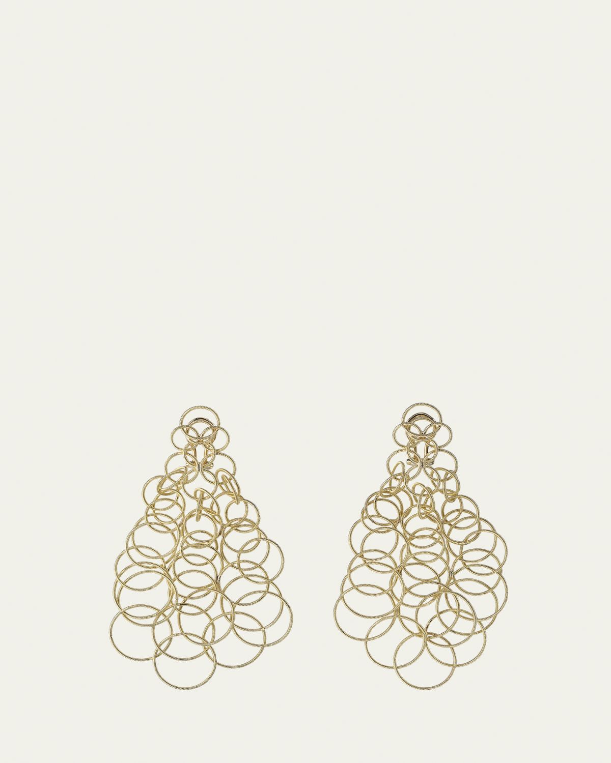 Buccellati Hawaii 18k Gold Long Pendant Earrings, 9cm