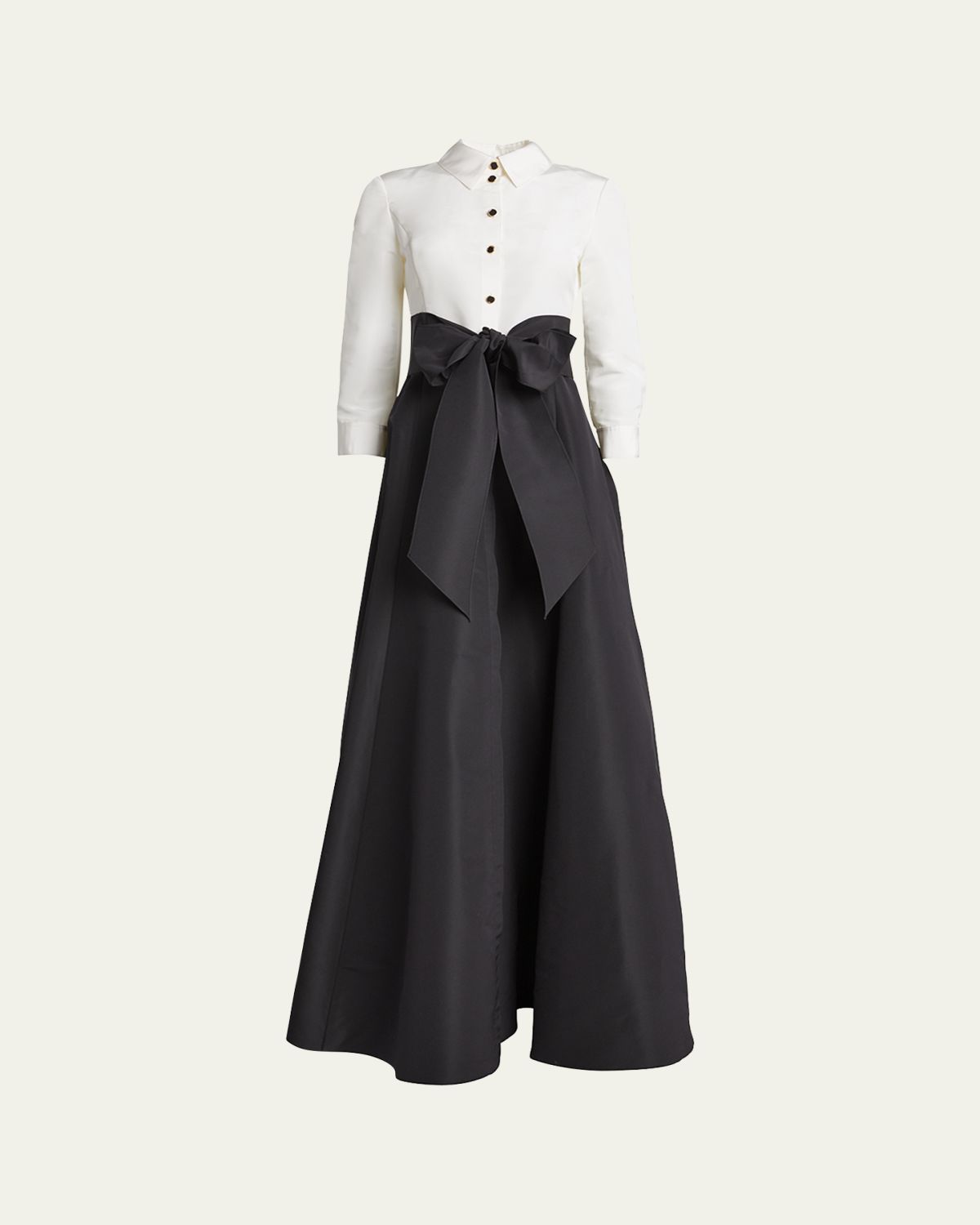 Carolina Herrera Icon Two-Tone Trench Gown