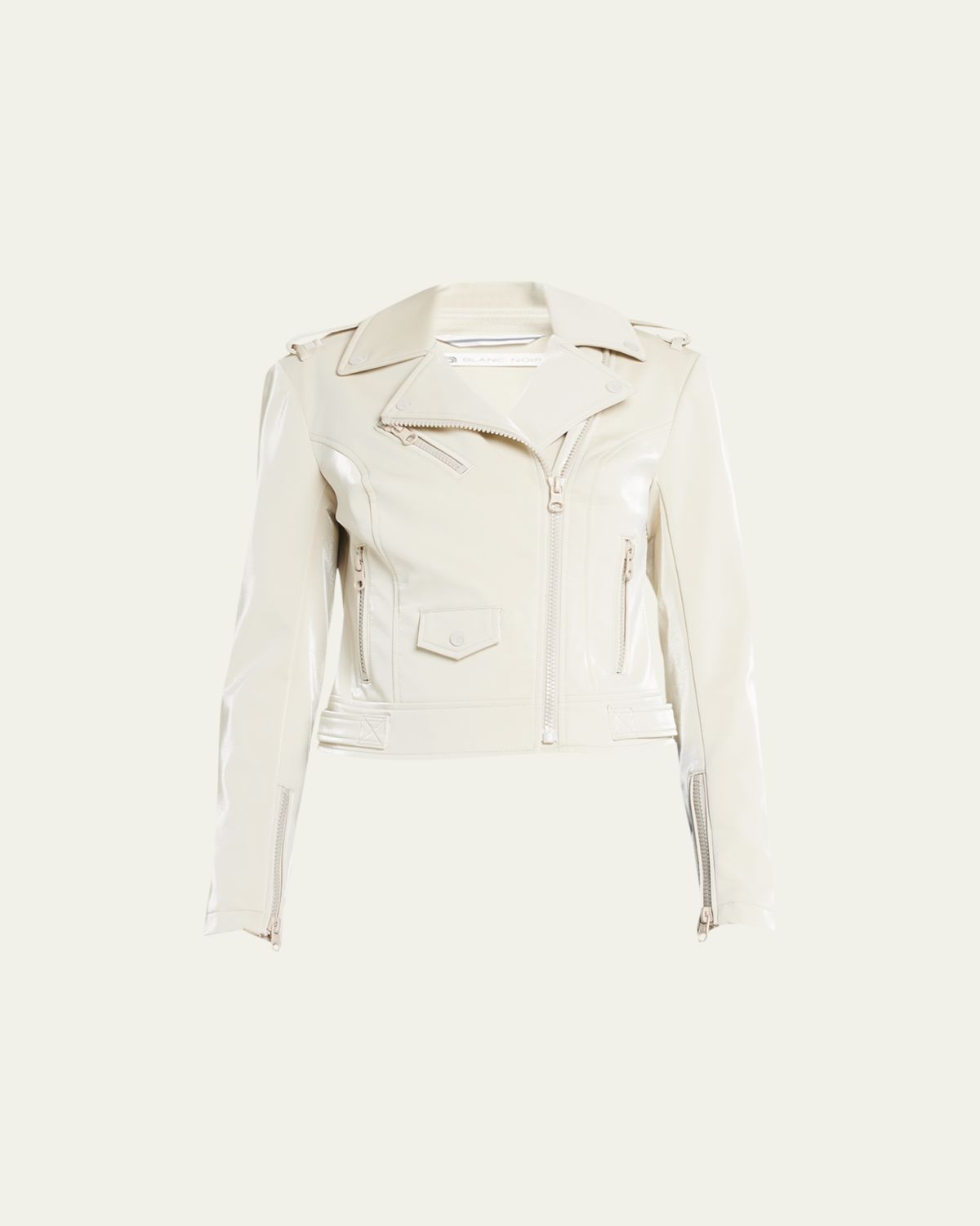 Blanc Noir City Classic Moto Jacket