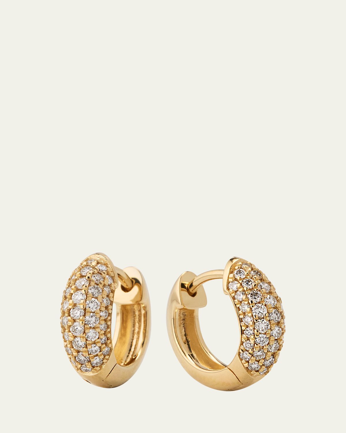 Sydney Evan 14k Puffy Diamond Huggie Hoop Earrings | Thumbnail 5 Sydney Evan 14k Puffy Diamond Huggie Hoop Earrings | Thumbnail 5