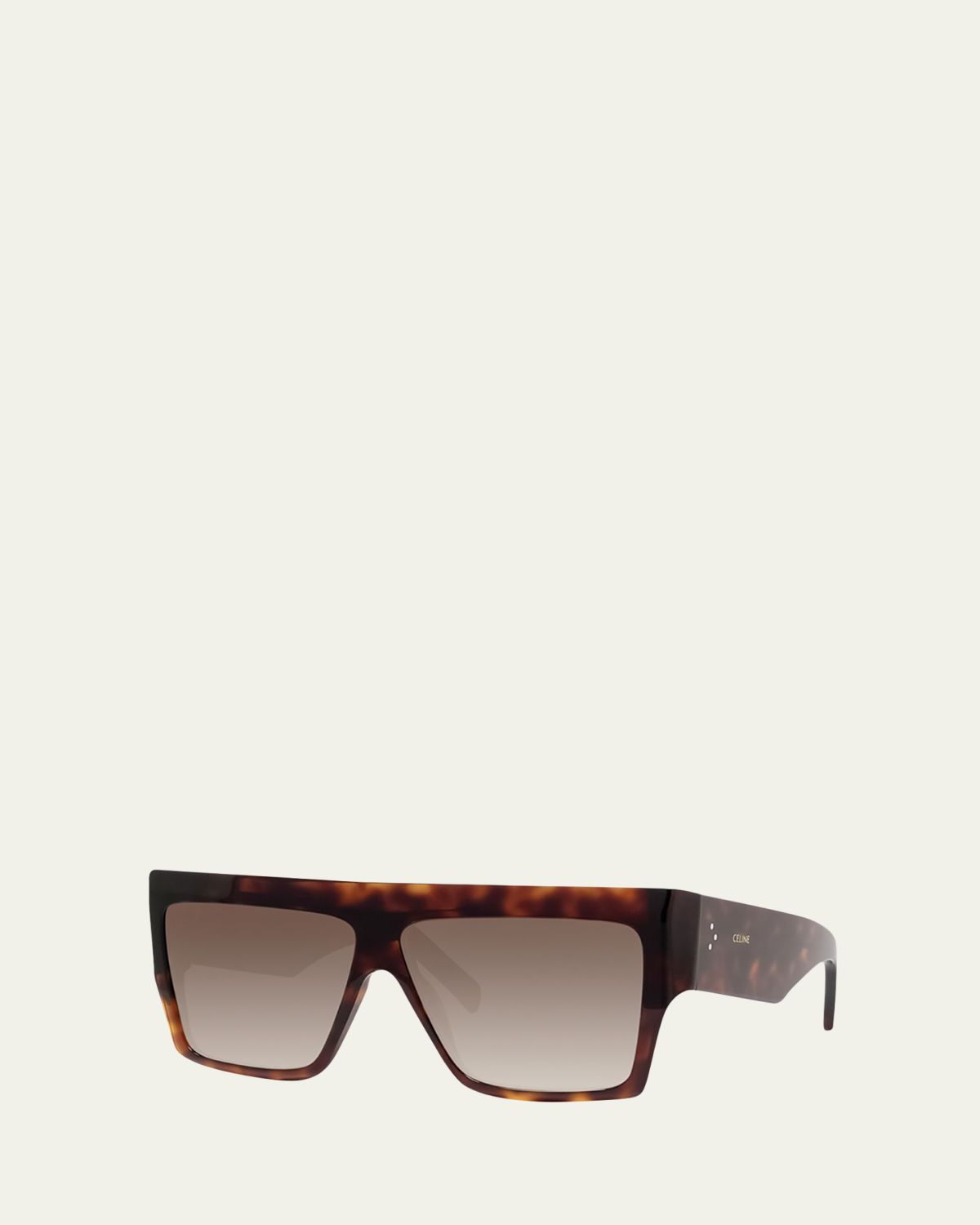 Celine Men's Chunky Rectangle Gradient Havana Sunglasses