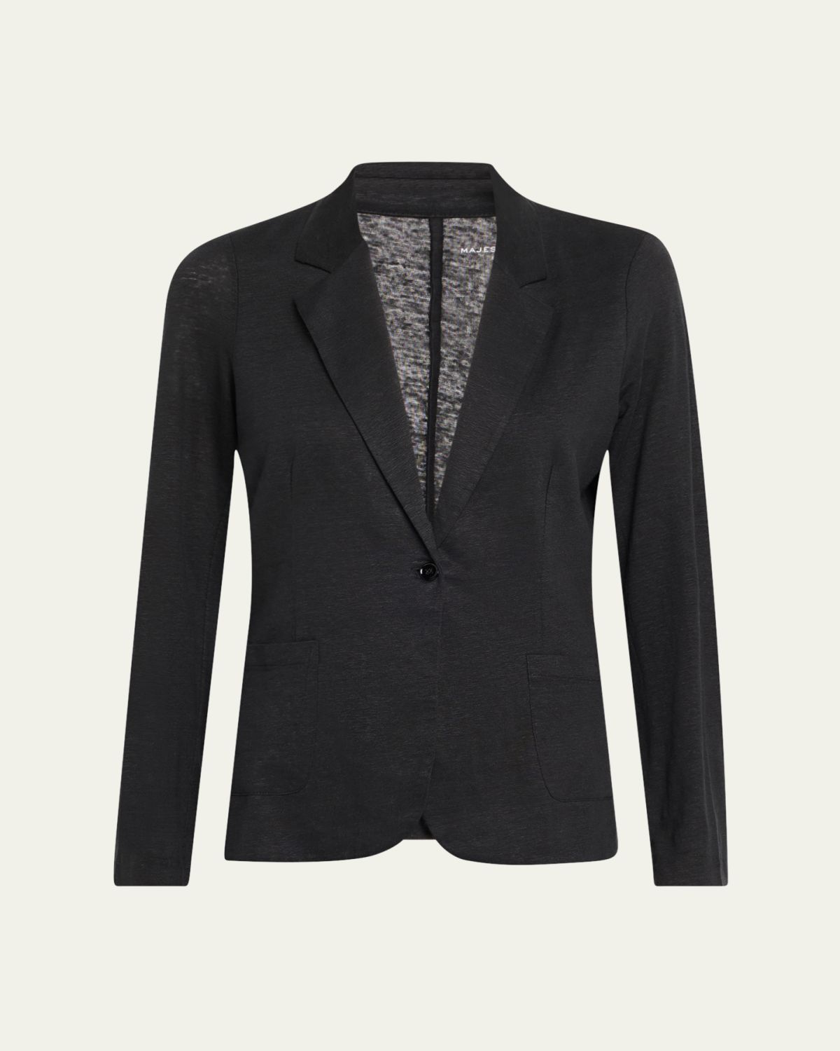 Majestic Filatures Stretch Linen One-Button Blazer