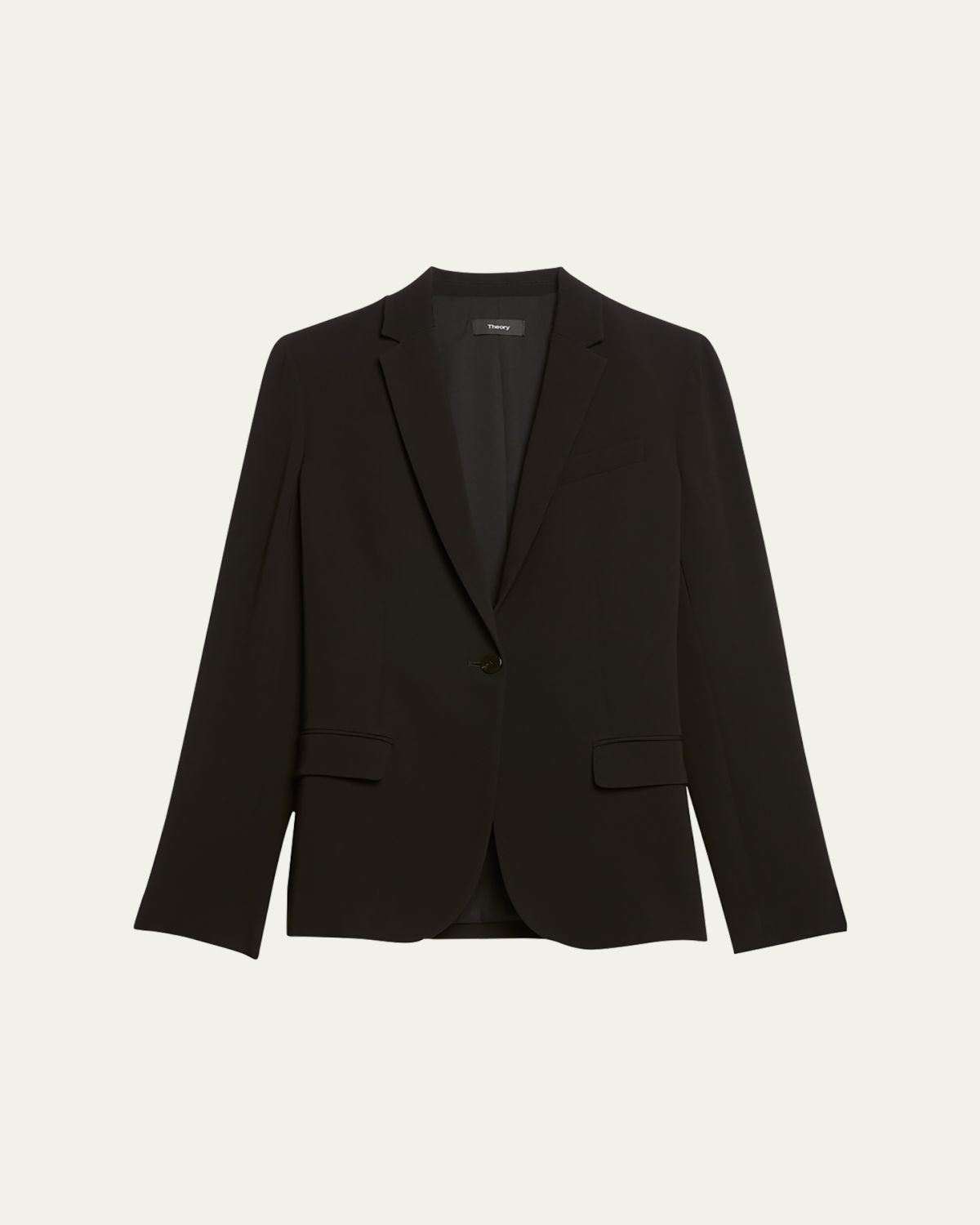 Theory Admiral Crepe One-Button Staple Blazer