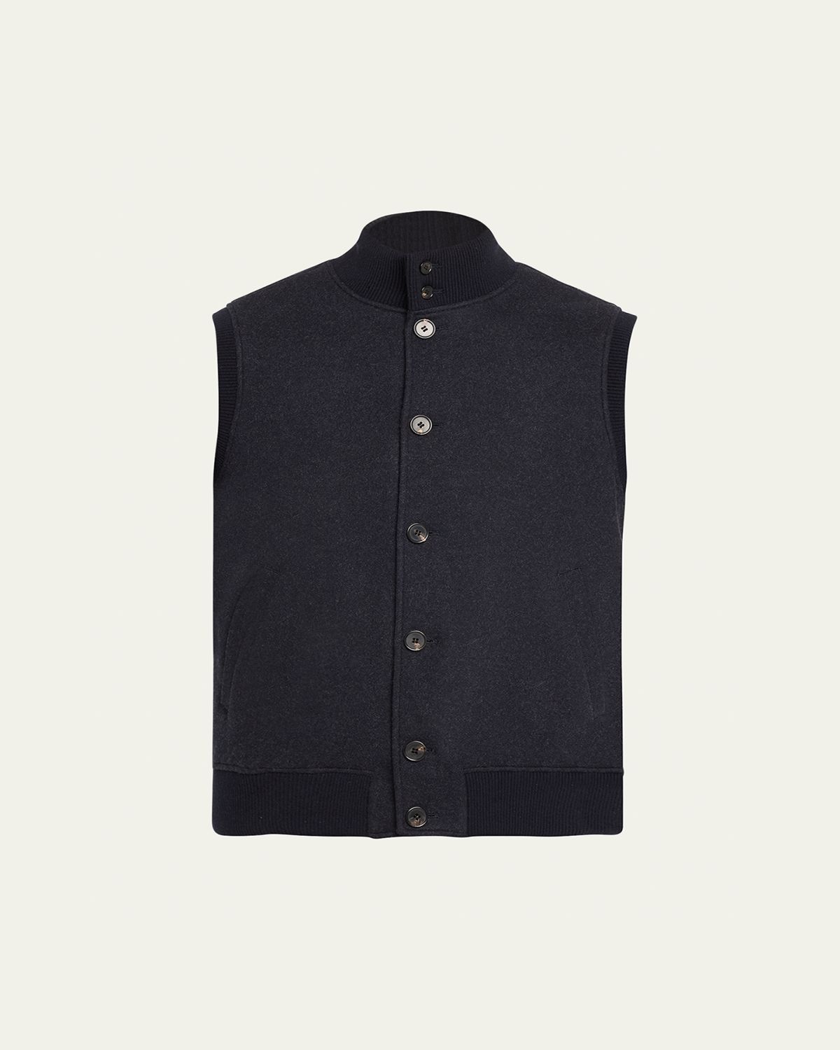 Loro Piana Men's Cashmere Button-Up Vest | Thumbnail 6