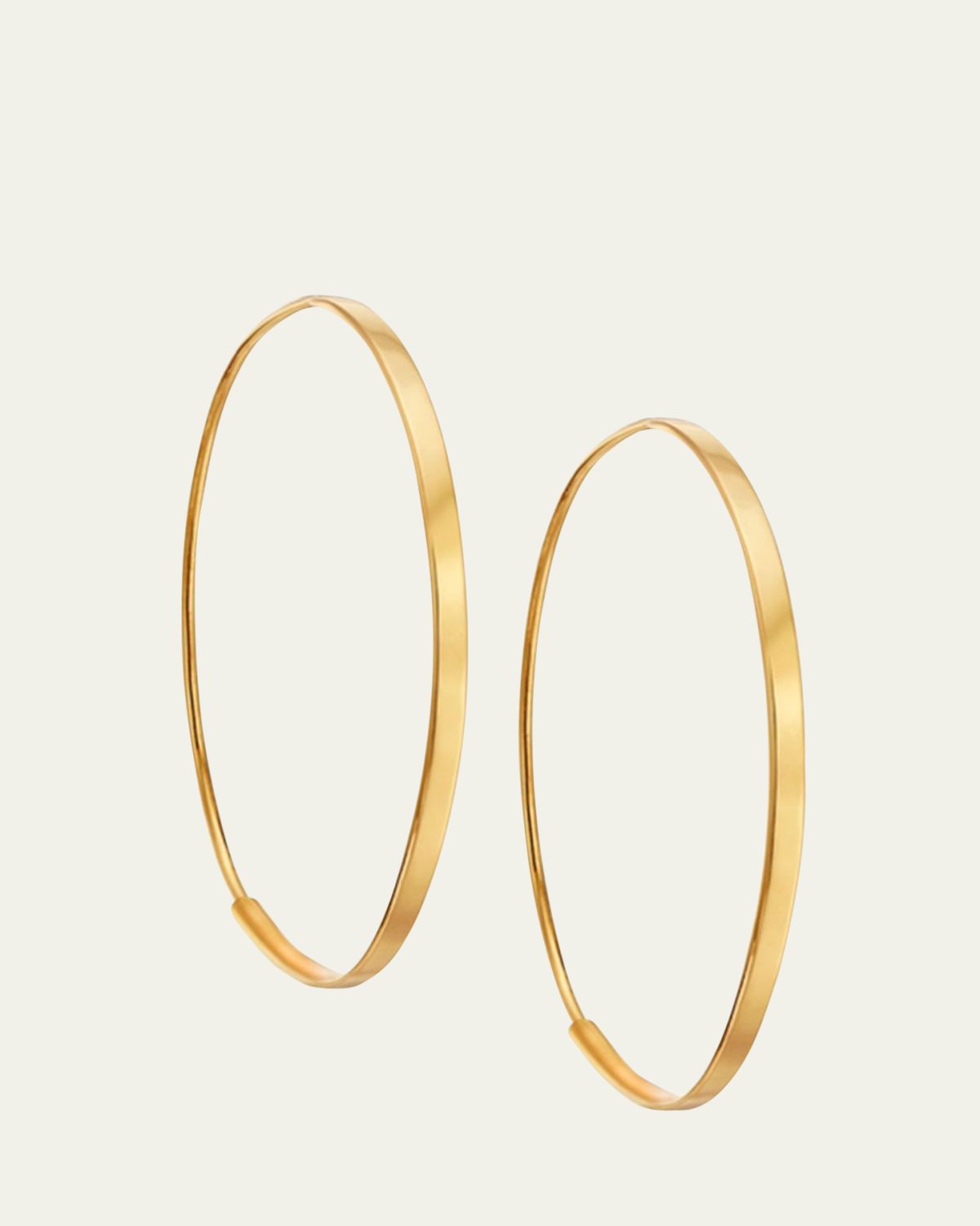 Lana 14K Gold Small Flat Magic Hoop Earrings