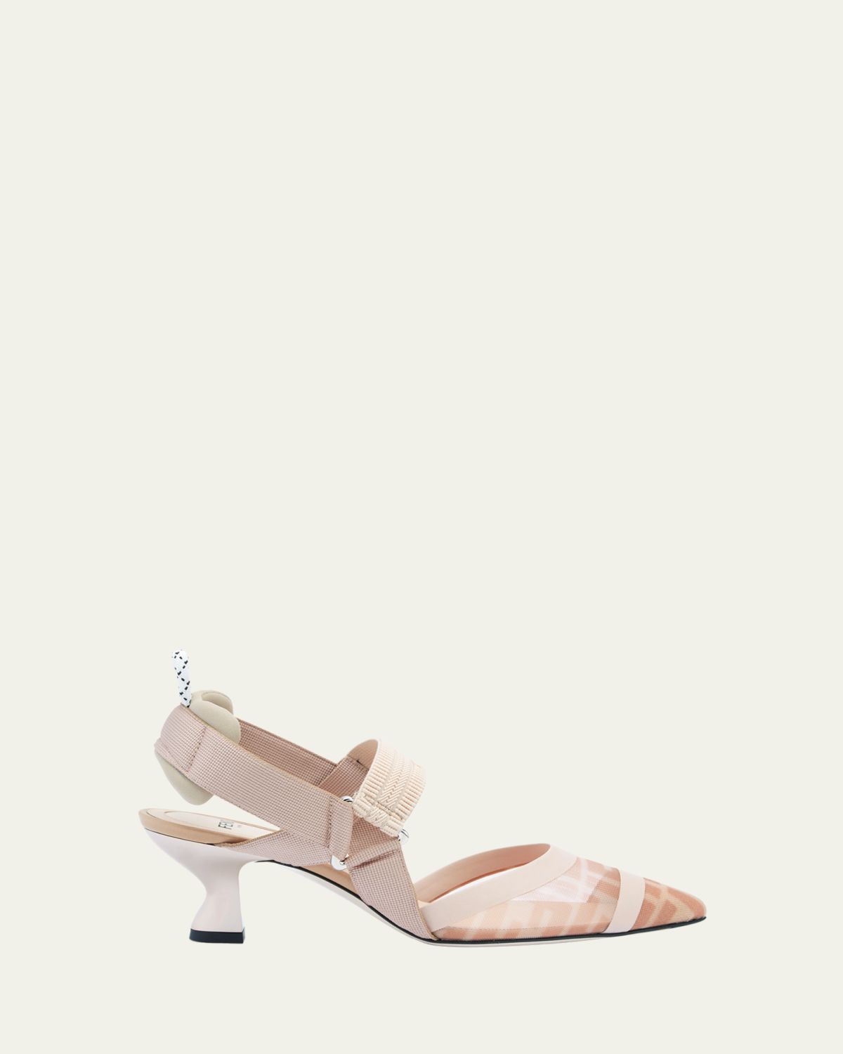 Fendi Colibri 55mm FF Mesh Slingback Pumps