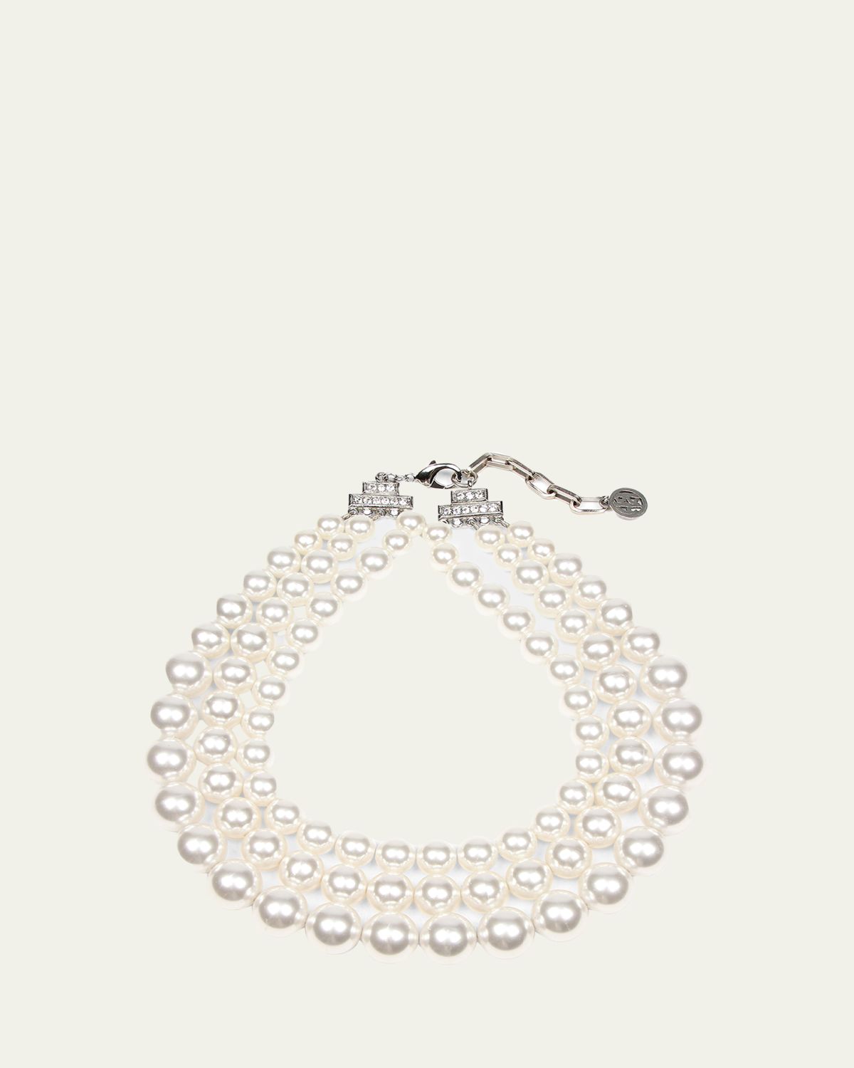 Ben-Amun Triple Glass-Pearl Strand Necklace | Thumbnail 3