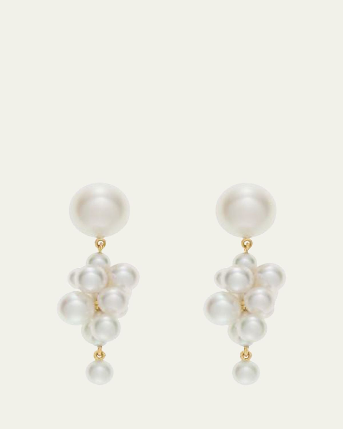 Sophie Bille Brahe Pair Botticelli Clustered Freshwater Earrings