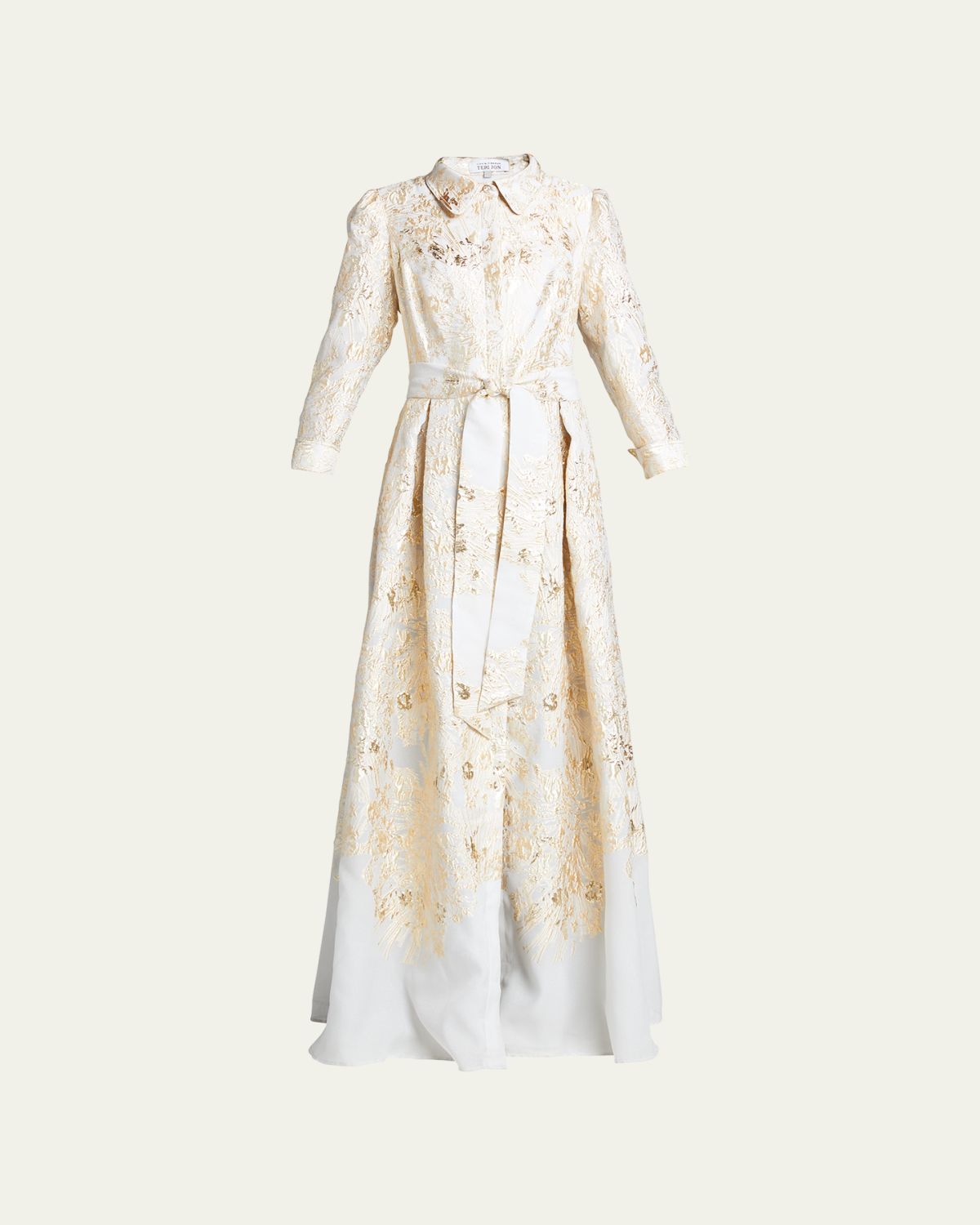 Rickie Freeman for Teri Jon Metallic Brocade Shirtdress Gown | Thumbnail 6 Rickie Freeman for Teri Jon Metallic Brocade Shirtdress Gown | Thumbnail 6