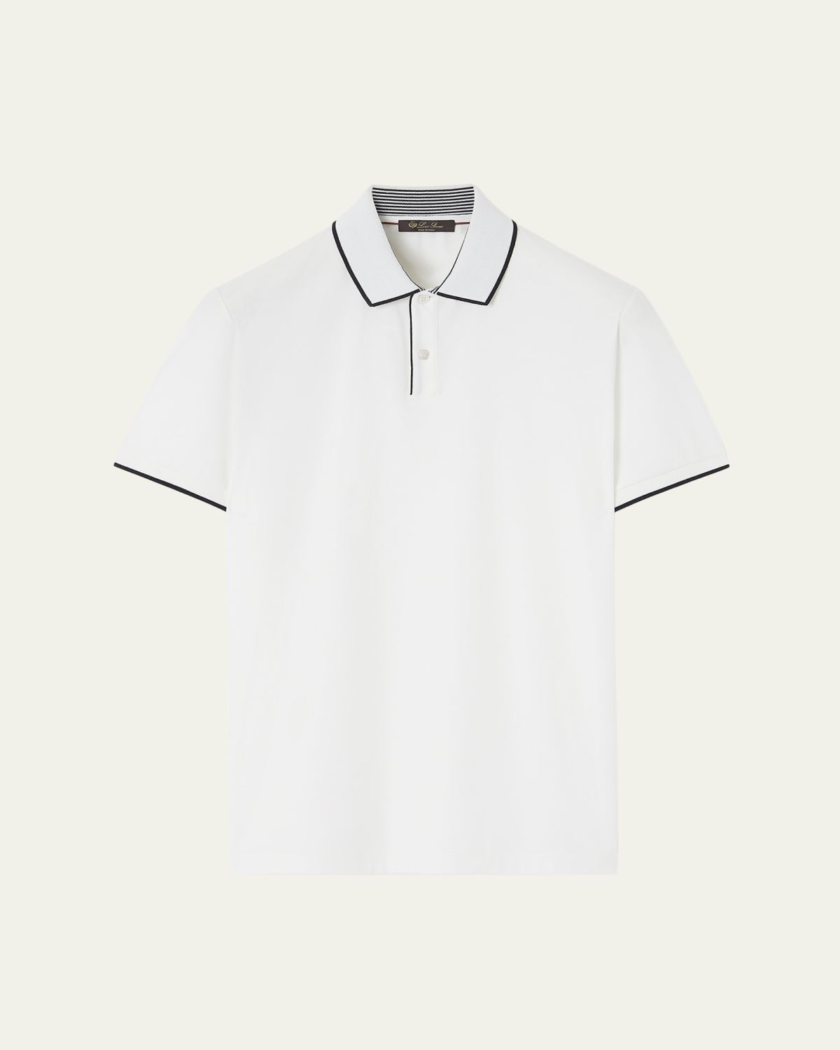 Loro Piana Men's Brentwood Tipped Jersey Pique Polo Shirt - Women's Clothing