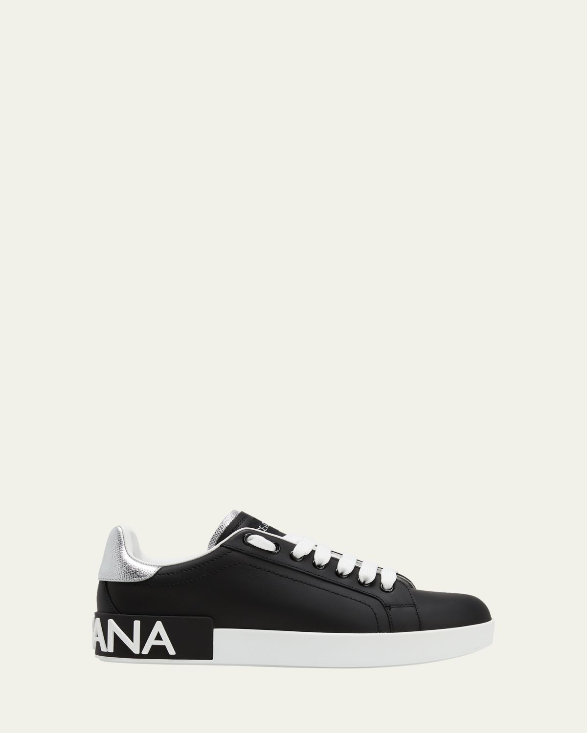 Dolce & Gabbana Leather Logo Low-Top Sneakers | Thumbnail 4 Dolce & Gabbana Leather Logo Low-Top Sneakers | Thumbnail 4