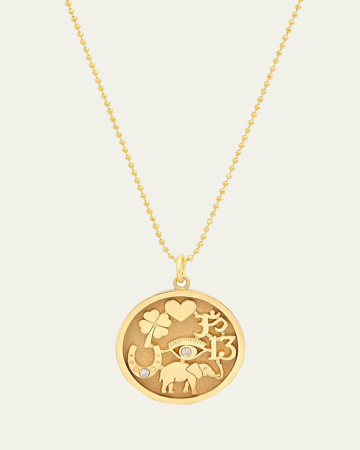 Jennifer Meyer Good Luck 18K Gold Necklace
