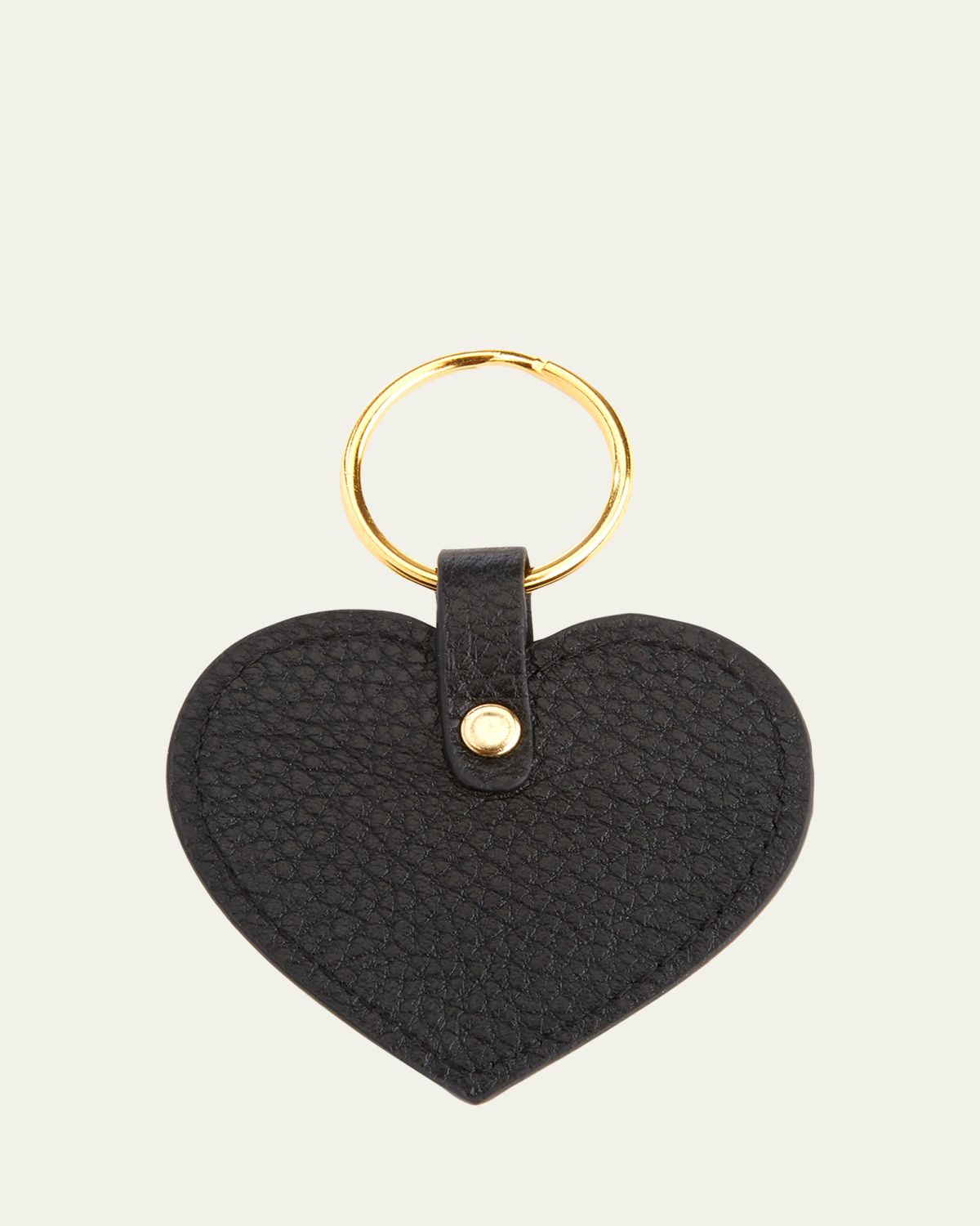 ROYCE New York Monogrammed Leather Heart-Shaped Key Chain, Personalized | Thumbnail 3