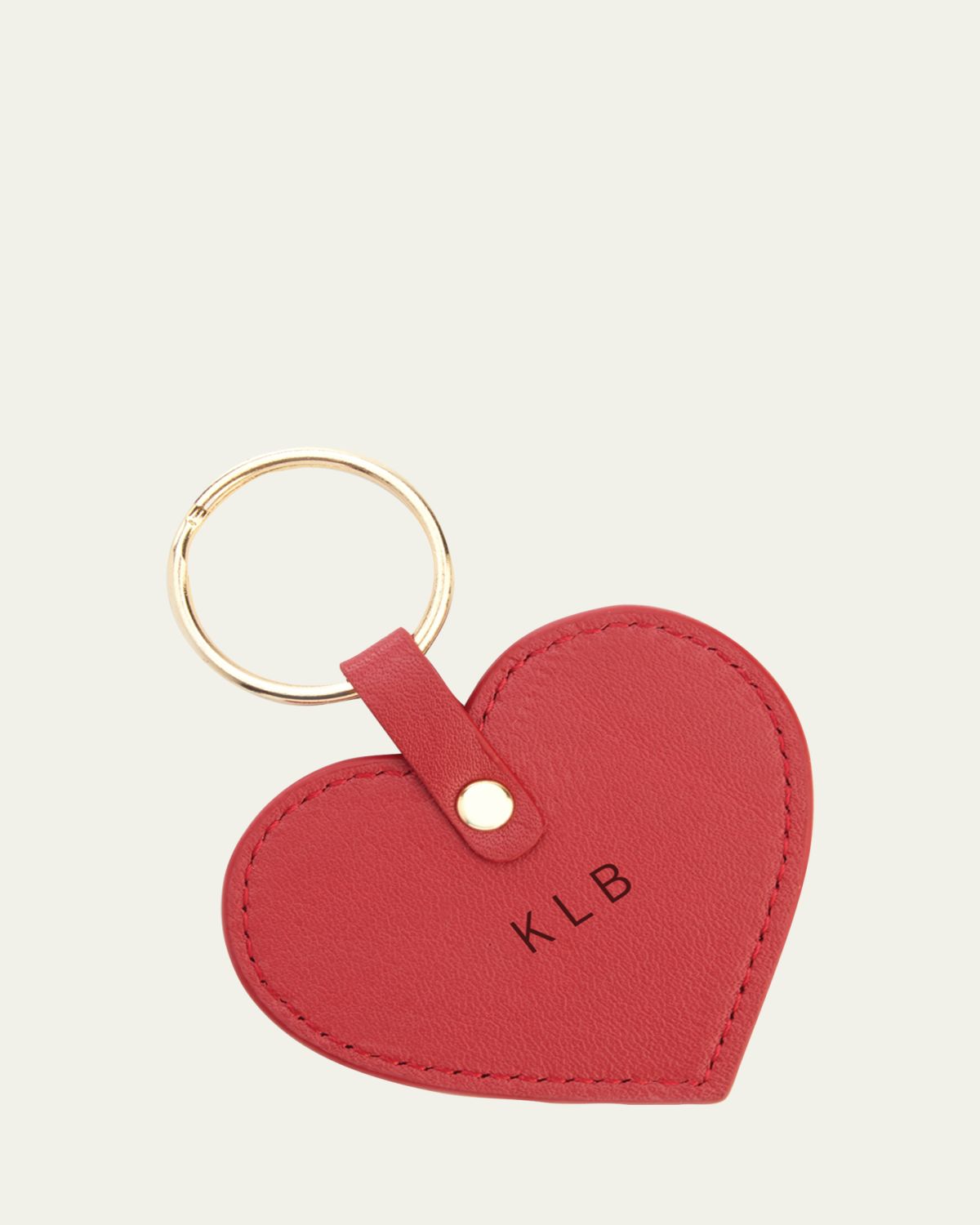 ROYCE New York Monogrammed Leather Heart-Shaped Key Chain, Personalized | Thumbnail 3 ROYCE New York Monogrammed Leather Heart-Shaped Key Chain, Personalized | Thumbnail 3