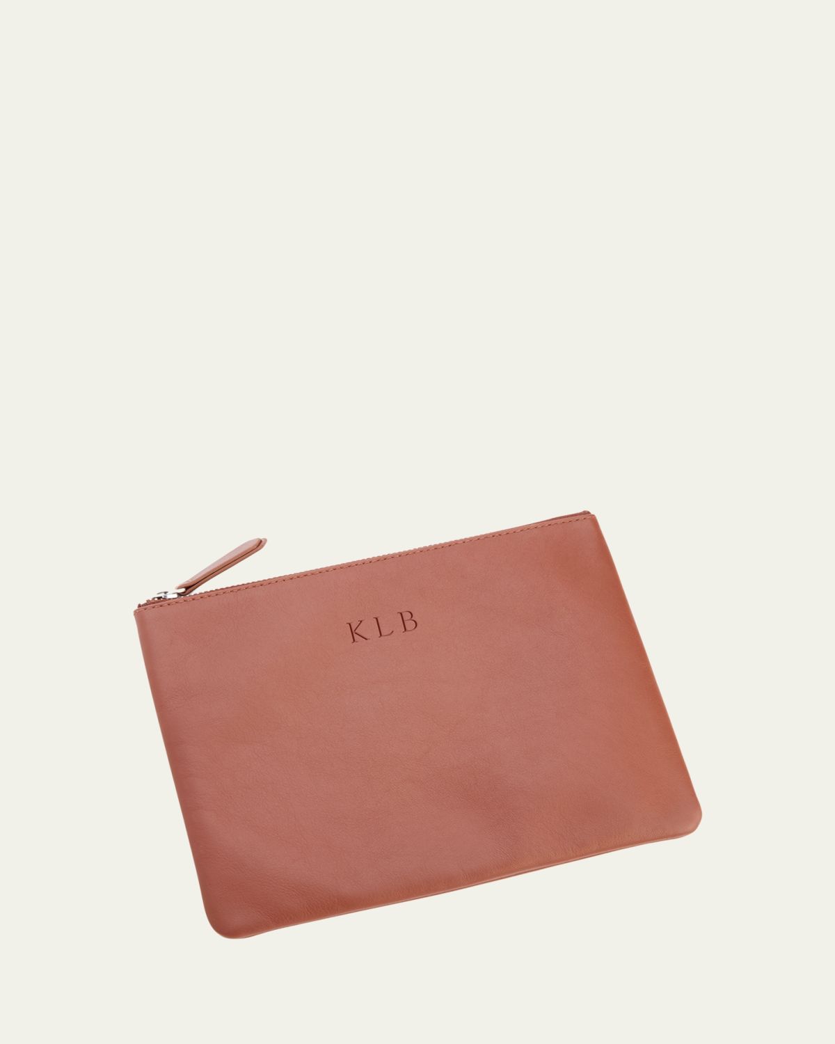 ROYCE New York Monogrammed Leather Zuppered Travel Organizer Pouch, Personalized | Thumbnail 3 ROYCE New York Monogrammed Leather Zuppered Travel Organizer Pouch, Personalized | Thumbnail 3