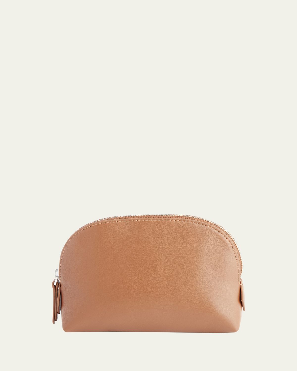 ROYCE New York Monogrammed Compact Leather Cosmetic Bag