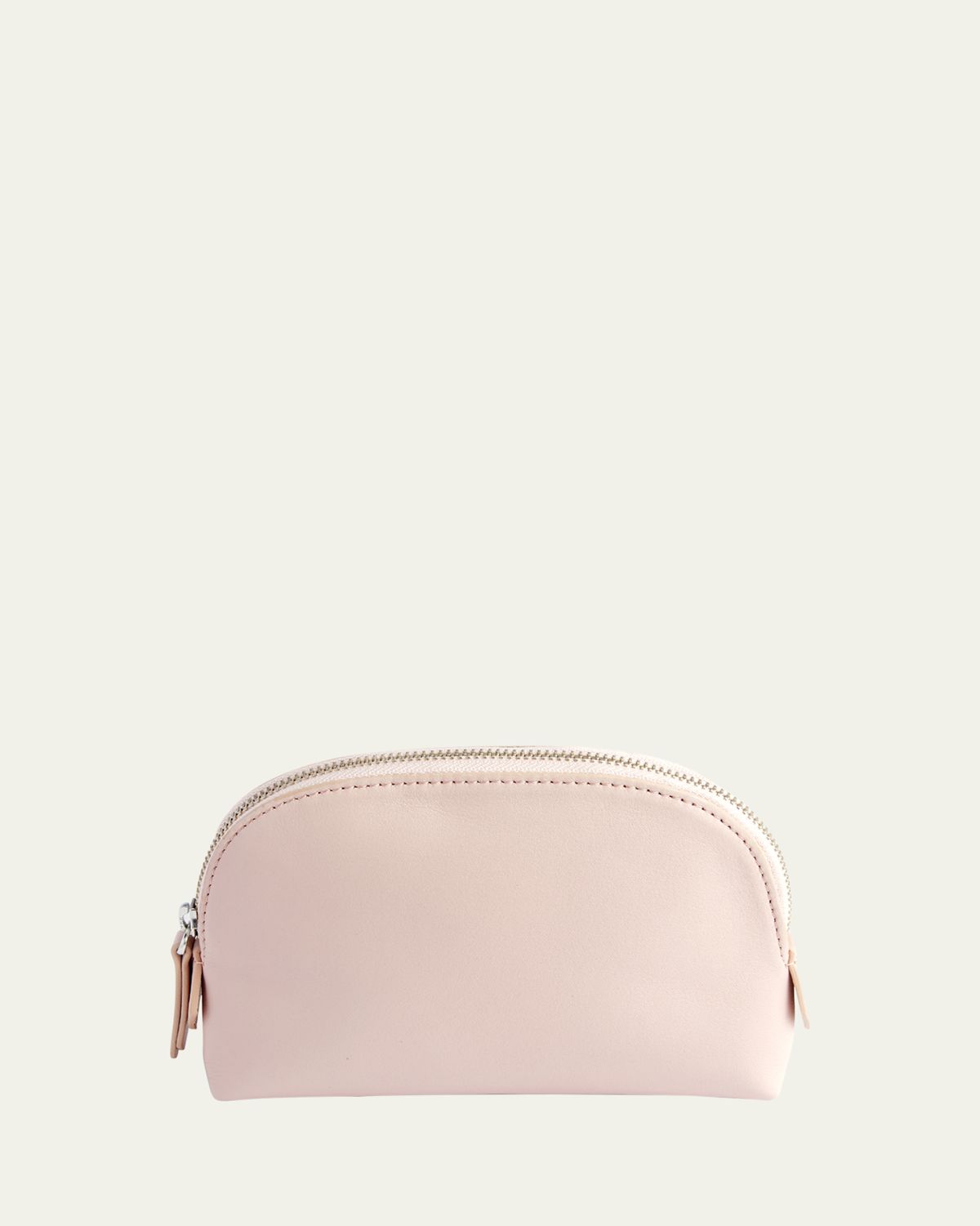ROYCE New York Monogrammed Compact Leather Cosmetic Bag