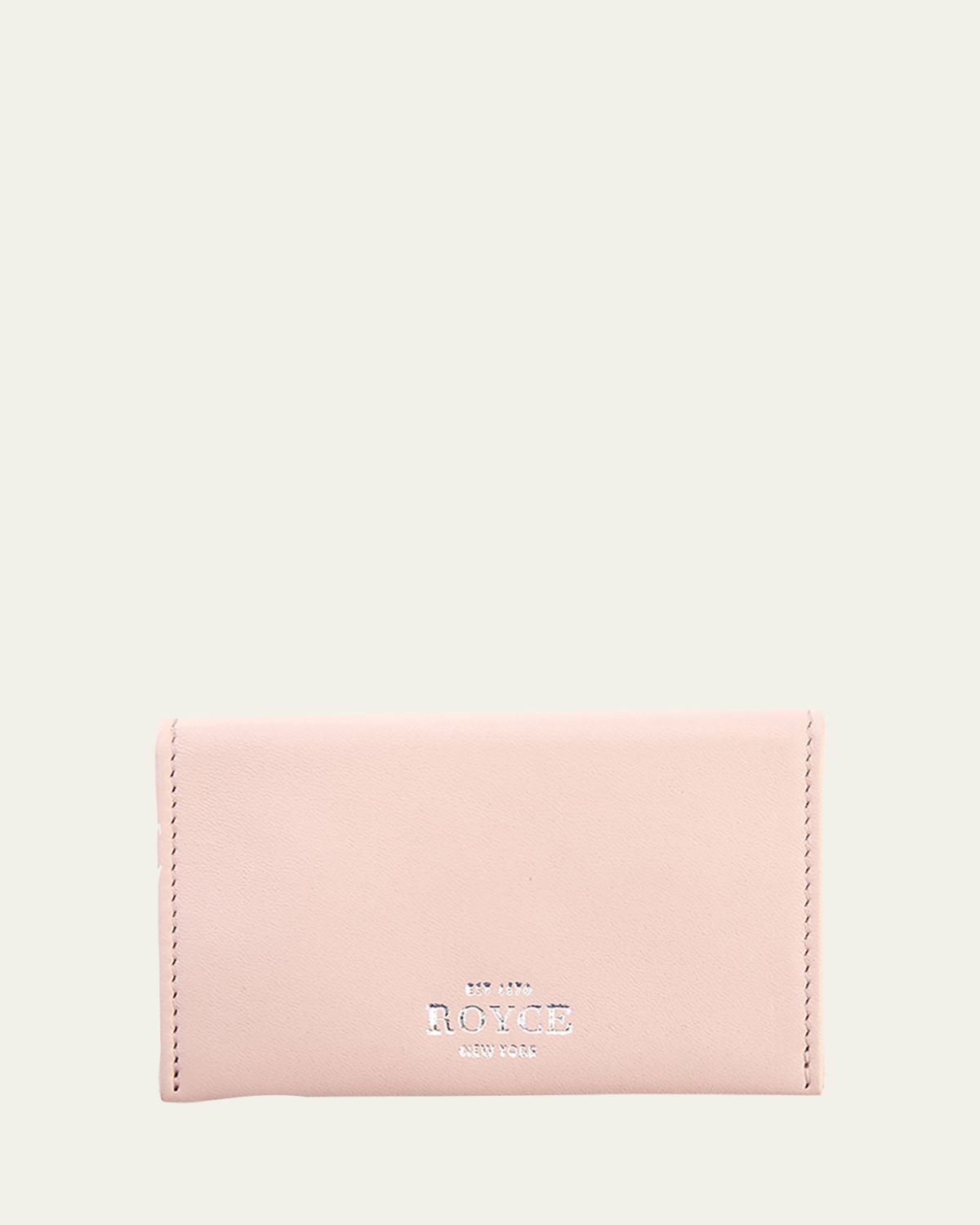 ROYCE New York Monogrammed Leather Envelope Style Card Holder