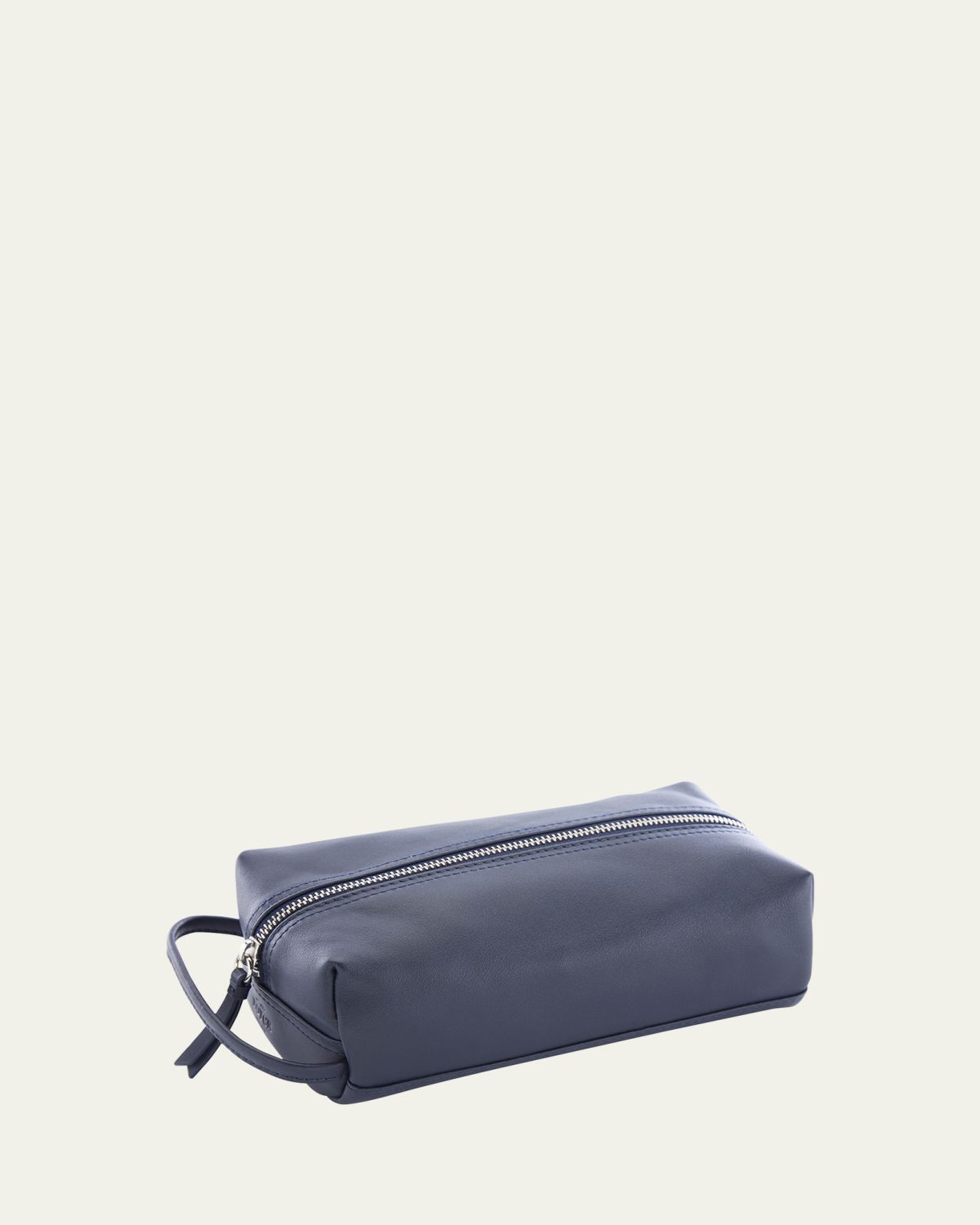 ROYCE New York Monogrammed Compact Leather Toiletry Bag
