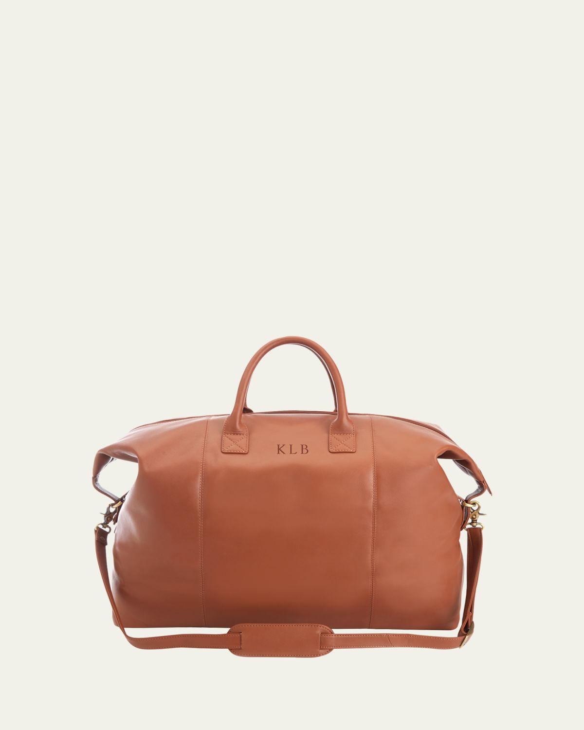ROYCE New York Monogrammed Leather Weekender Duffel Bag, Personalized | Thumbnail 3 ROYCE New York Monogrammed Leather Weekender Duffel Bag, Personalized | Thumbnail 3
