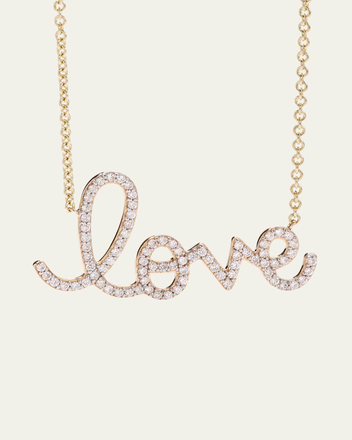 Sydney Evan 14k Diamond Love Script Necklace, Multi Gold | Thumbnail 5 Sydney Evan 14k Diamond Love Script Necklace, Multi Gold | Thumbnail 5
