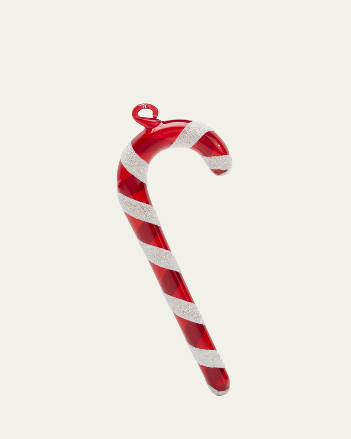 De Carlini Glitter Candy Cane Ornament