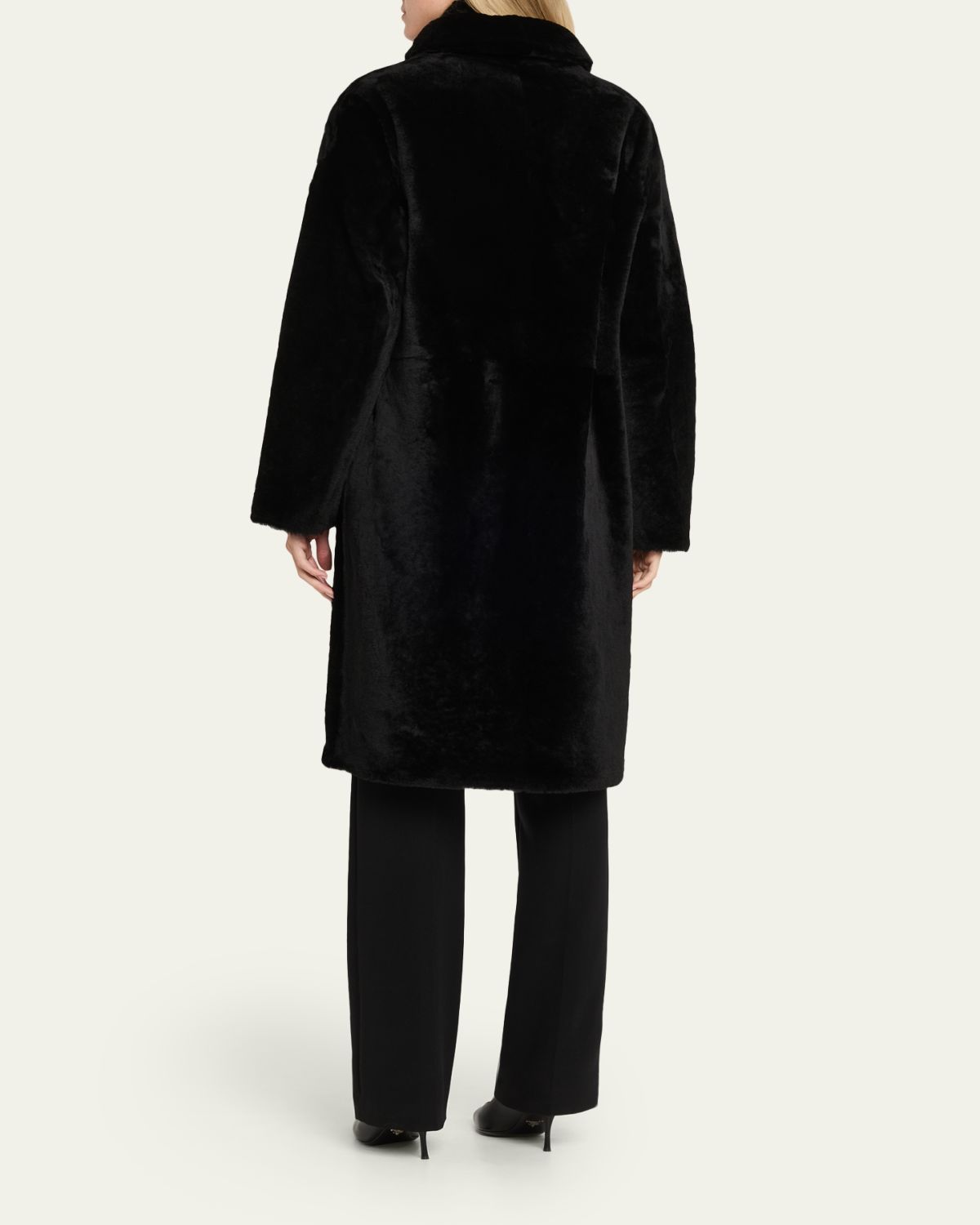 Yves Salomon Ironed Lamb Shearling Coat | Thumbnail 3