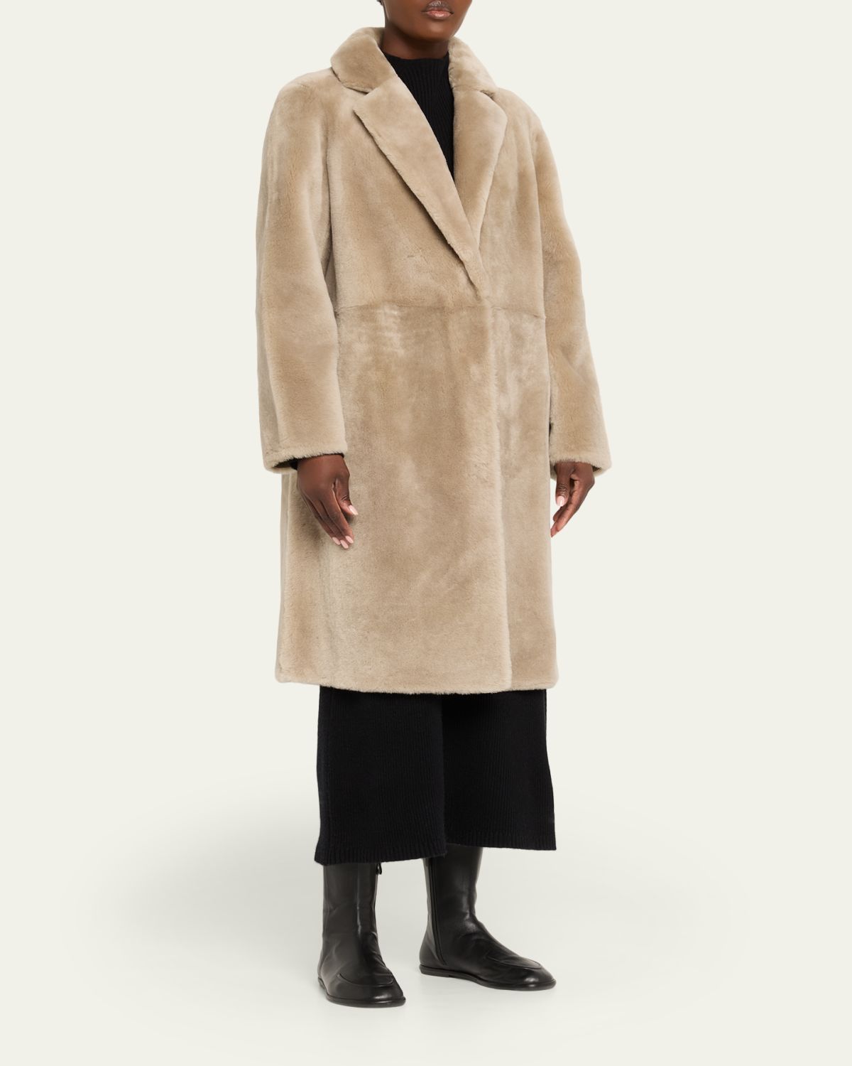 Yves Salomon Ironed Lamb Shearling Coat | Thumbnail 8