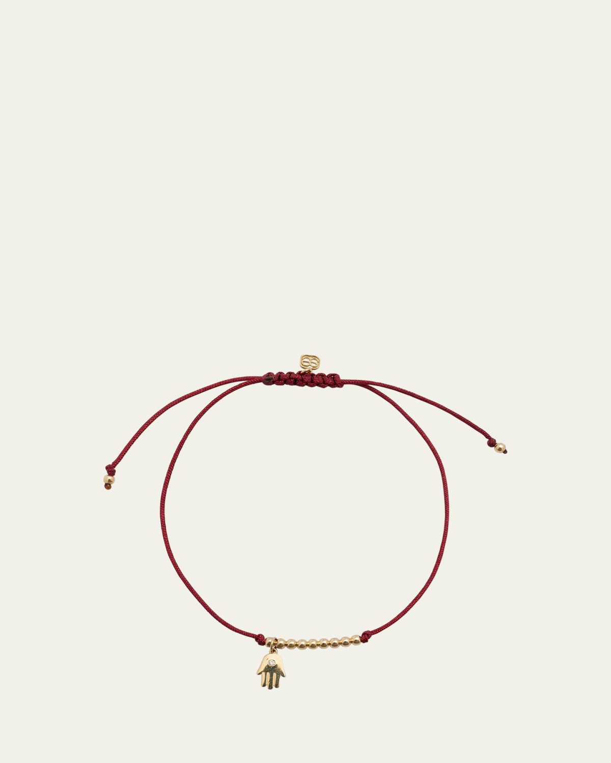 Sydney Evan Diamond Hamsa Pull-Cord Bracelet