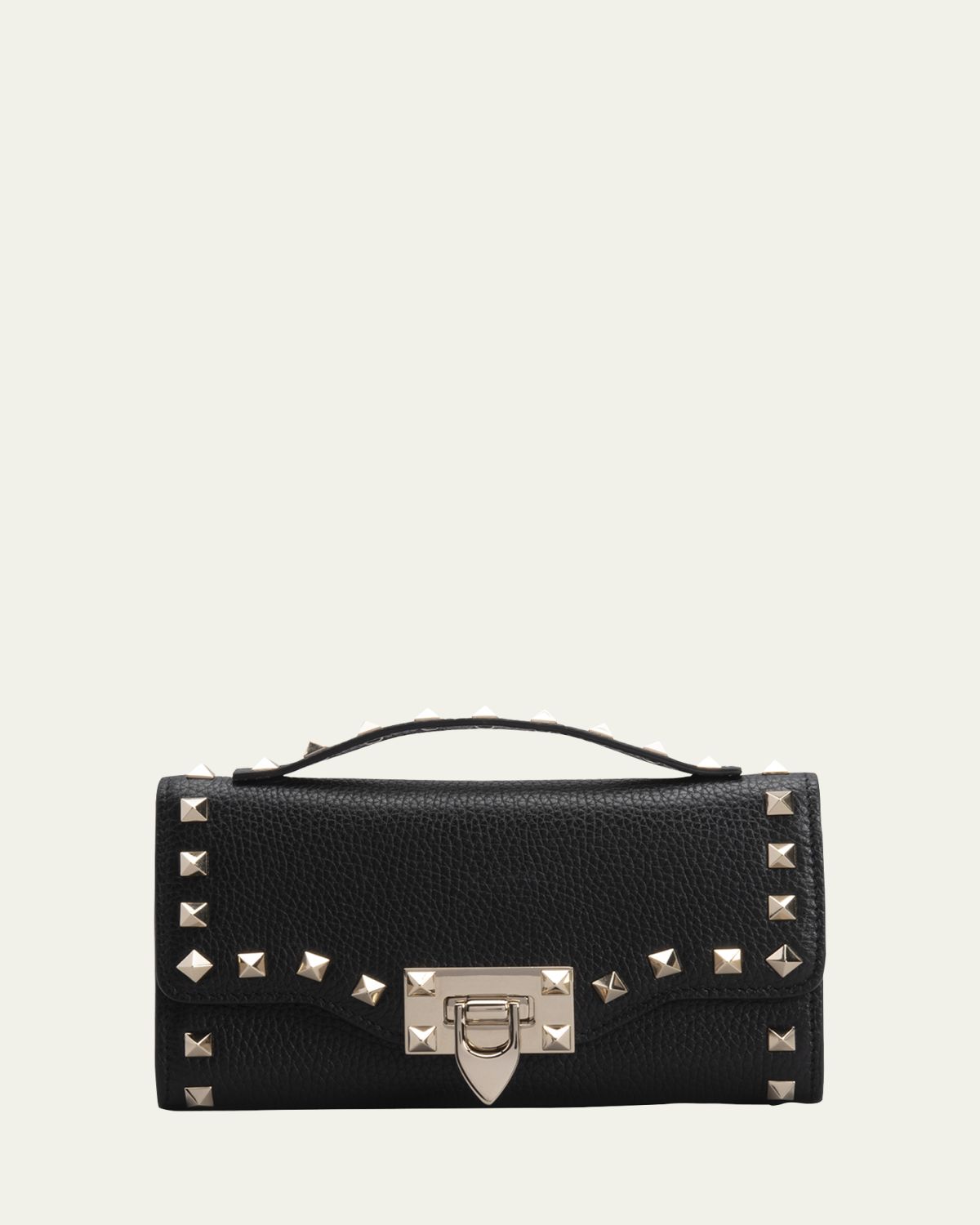 Valentino Garavani Rockstud Leather Wallet on Chain