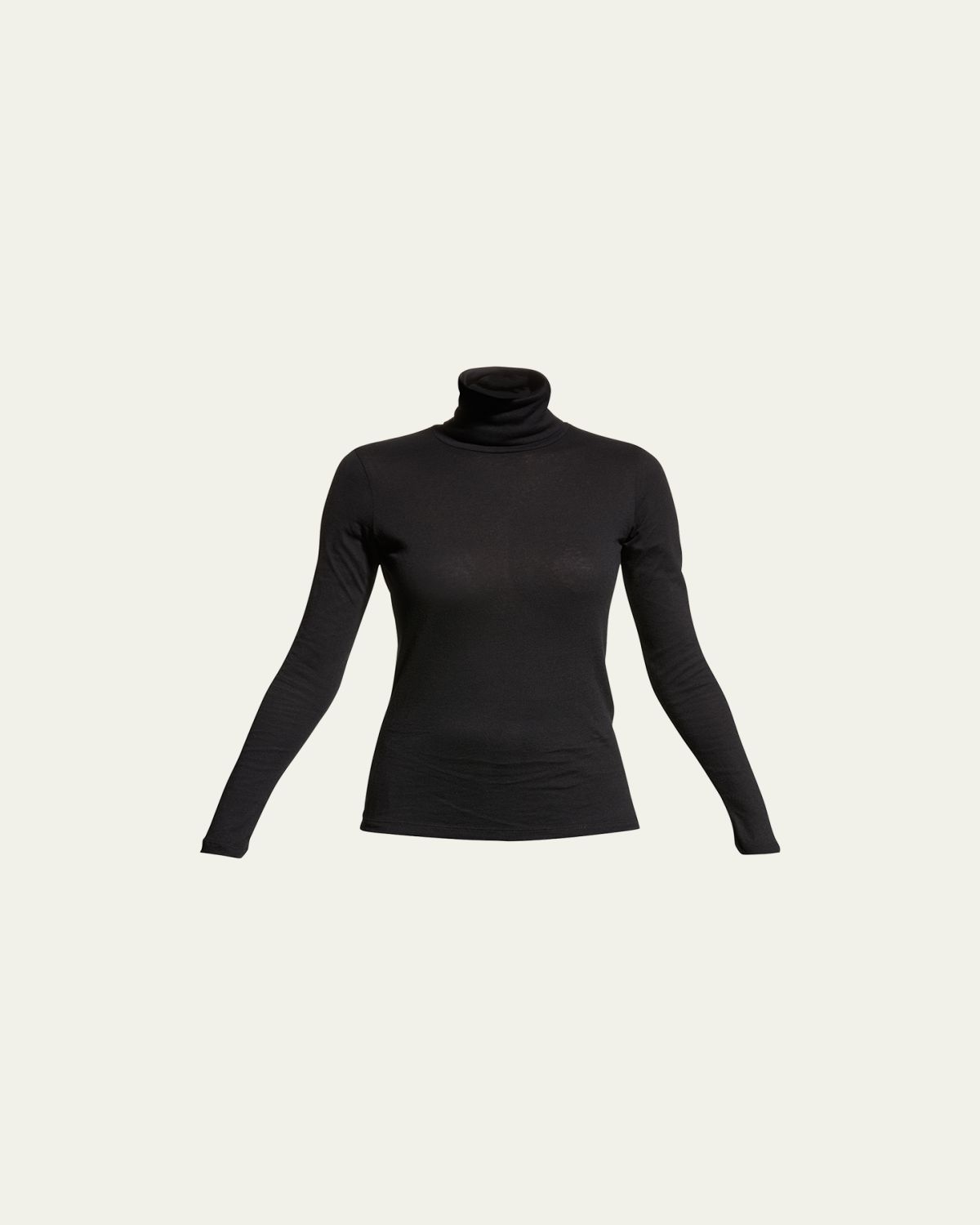 Majestic Filatures Cotton-Cashmere Long Sleeve Turtleneck Top
