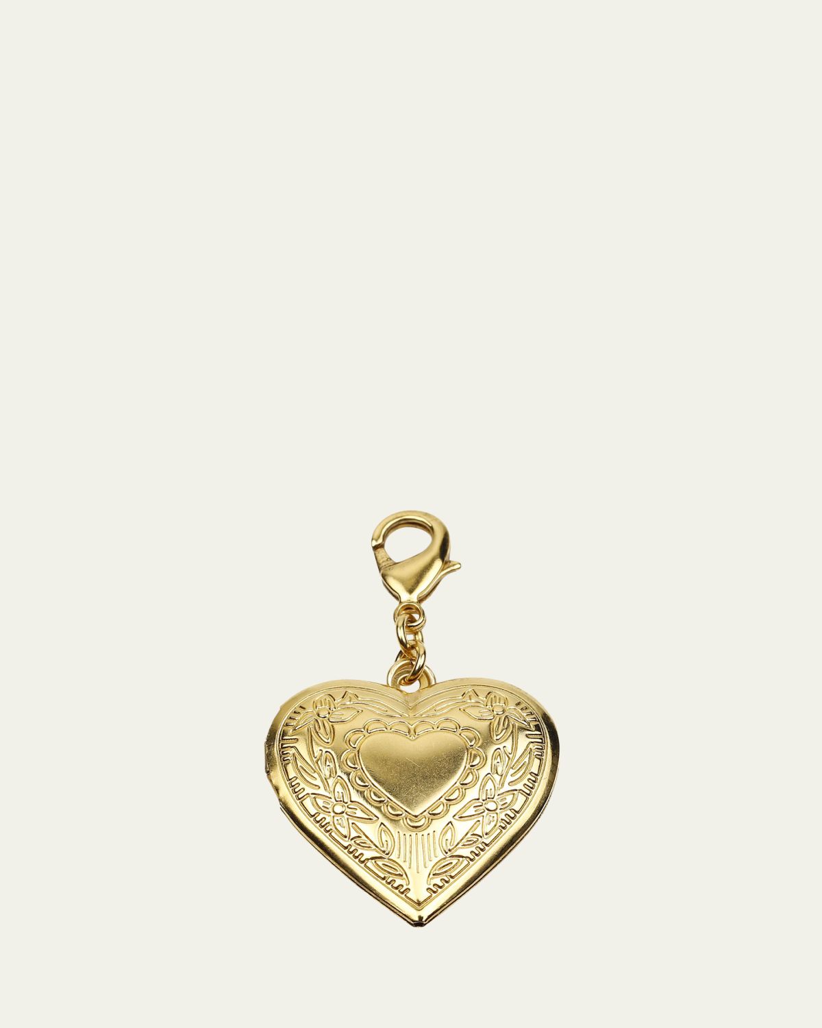 Ben-Amun Heart Locket Charm w/ Floral Detail | Thumbnail 3