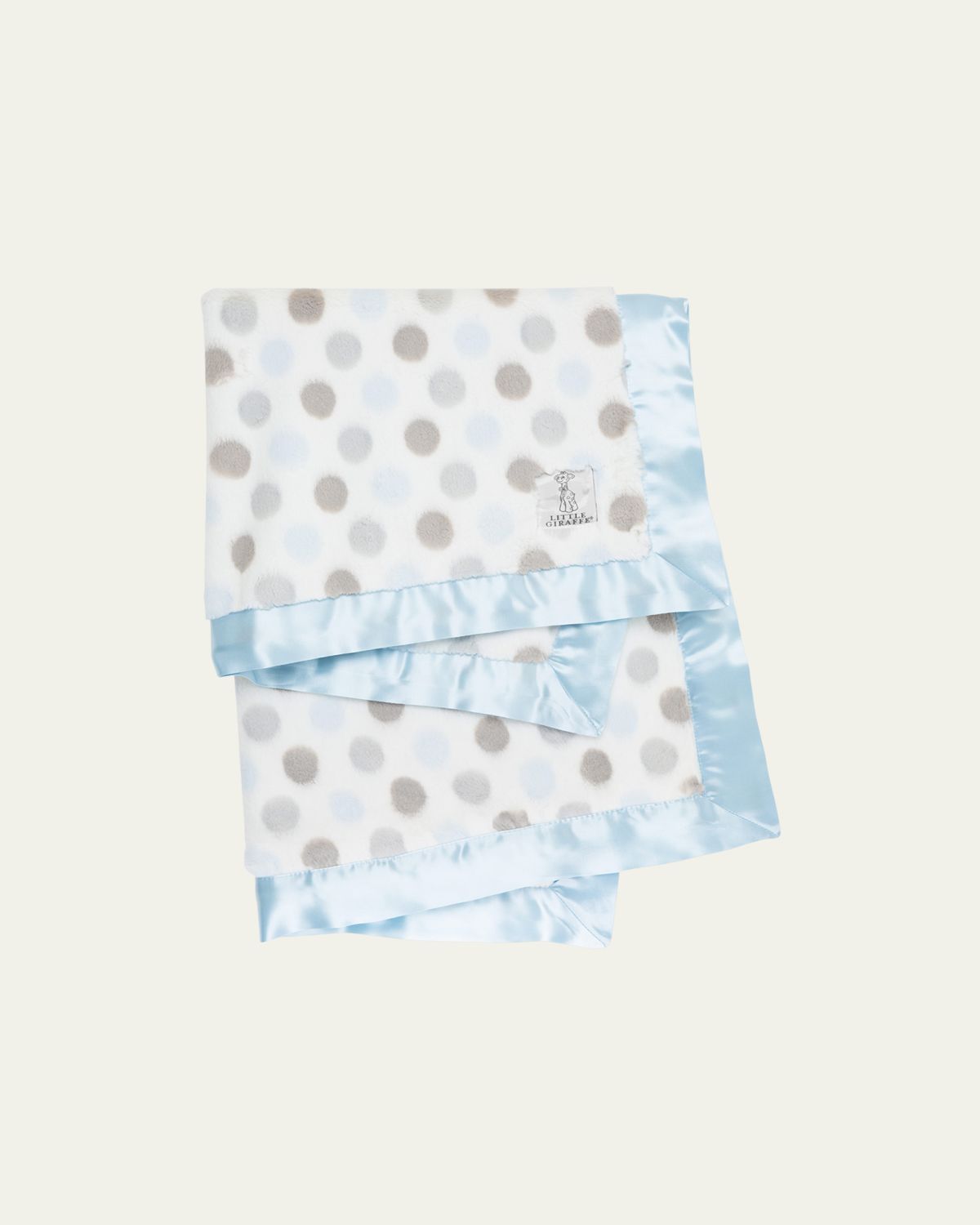 Little Giraffe Luxe Dot Printed Plush Baby Blanket