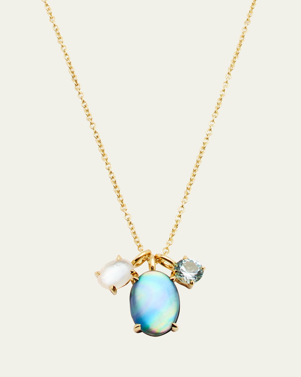 Ippolita 3 Stone Pendant Necklace in 18K Gold