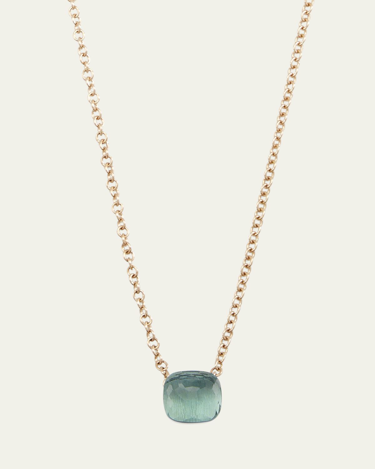 Pomellato 18K Rose Gold Nudo Blue Topaz Pendant Necklace
